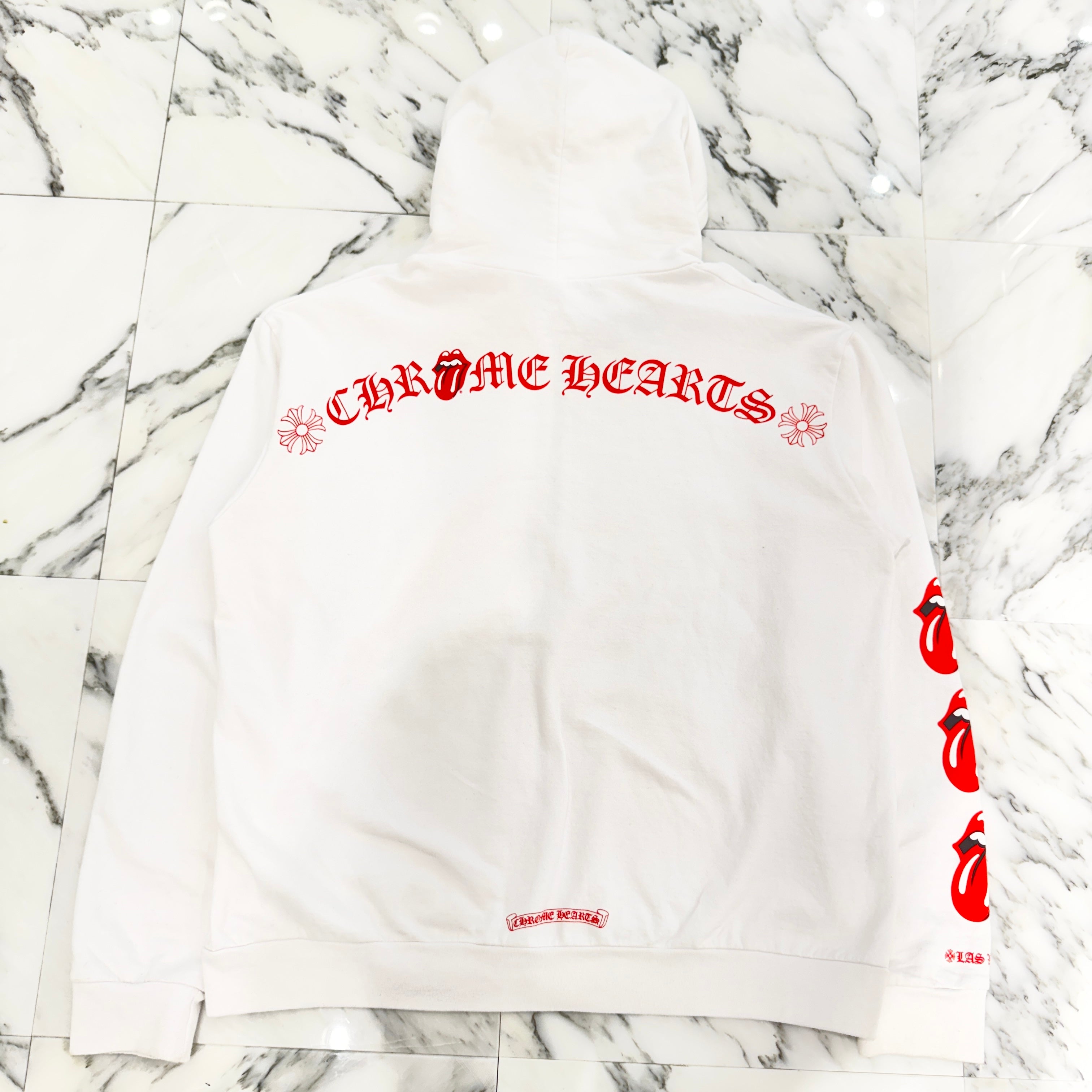 CHROME HEARTS × The Rolling Stones Lip & Tongue Zip Up Hoodie Size L クロムハーツ × ローリングストーンズ リップ&タン ジップアップフーディ サイズL