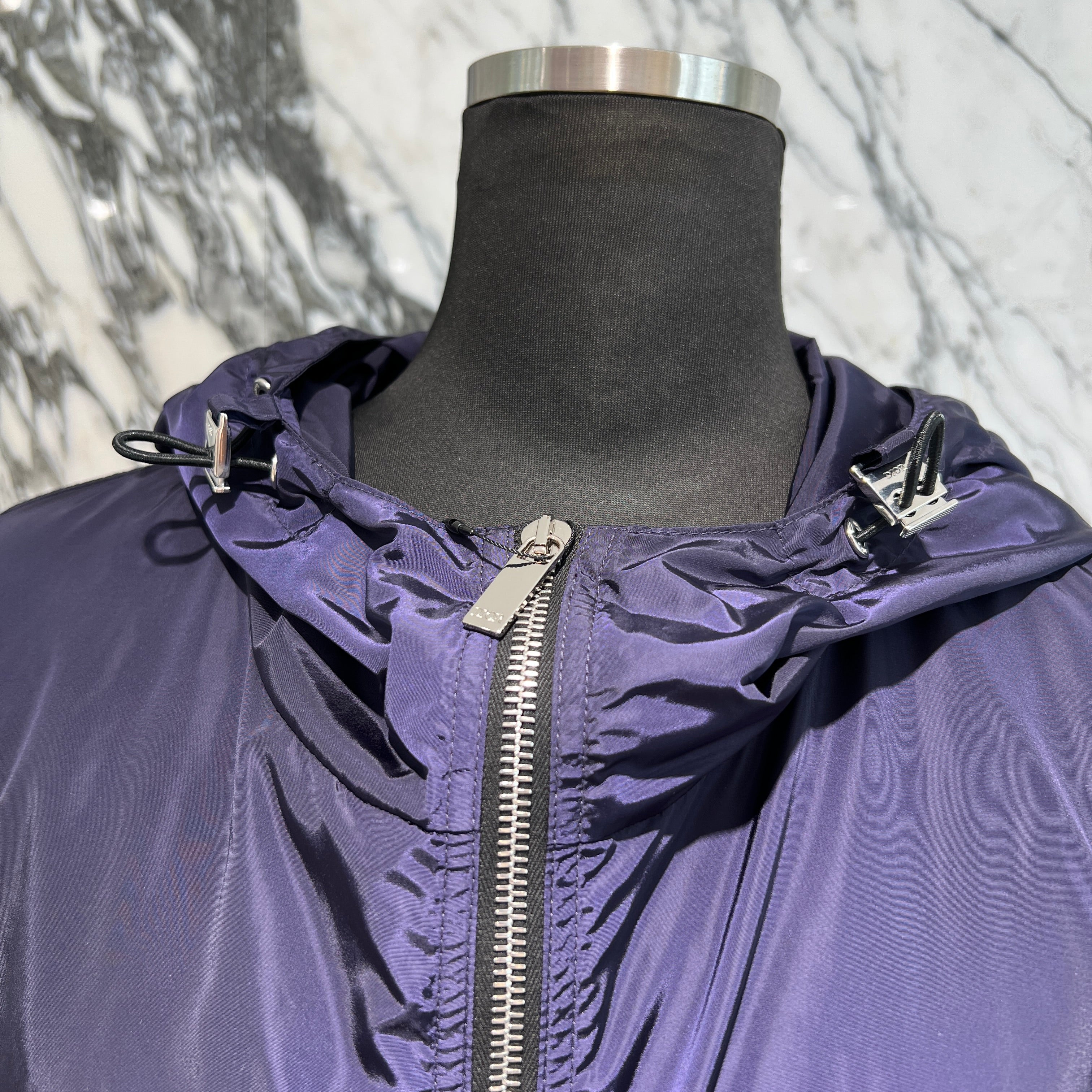 DIOR 2021SS Dior HOMME Logo Patch Nylon Hoodie 013C402B3830 Size 56 ディオール ディオールオム ロゴパッチ ナイロンフーディ サイズ56