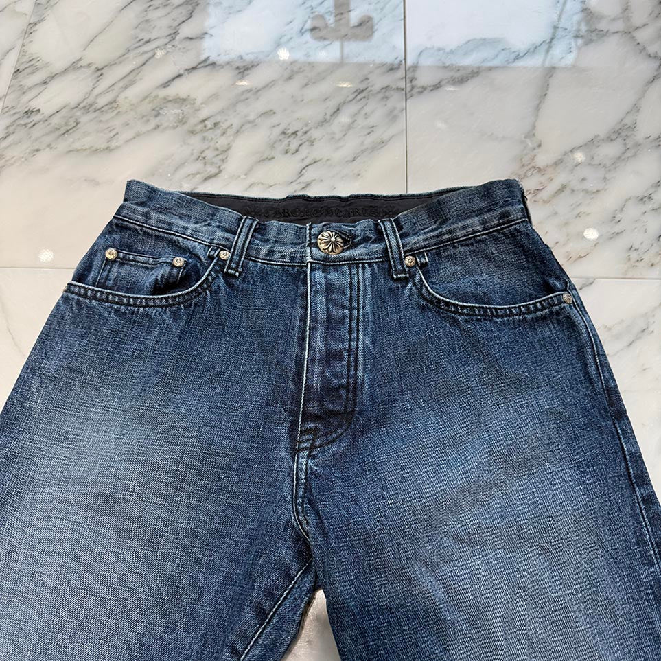 CHROME HEARTS Cross Ball Sweat Denim Pants Size 31 クロムハーツ クロスボール スウェット デニムパンツ サイズ31