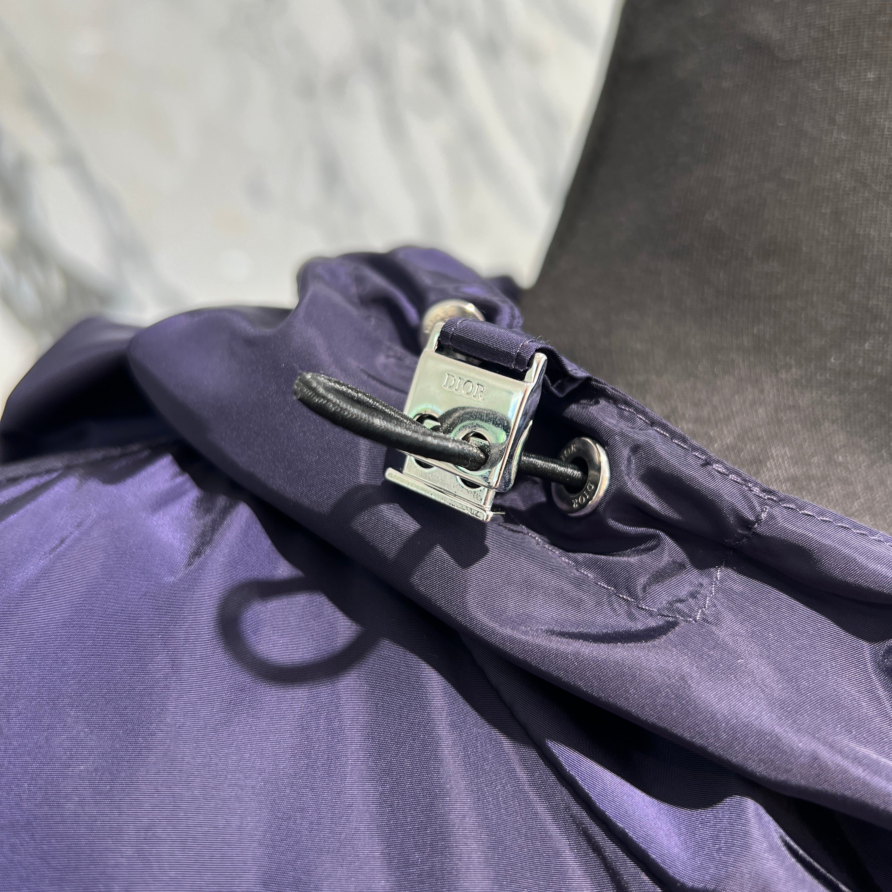 DIOR 2021SS Dior HOMME Logo Patch Nylon Hoodie 013C402B3830 Size 56 ディオール ディオールオム ロゴパッチ ナイロンフーディ サイズ56