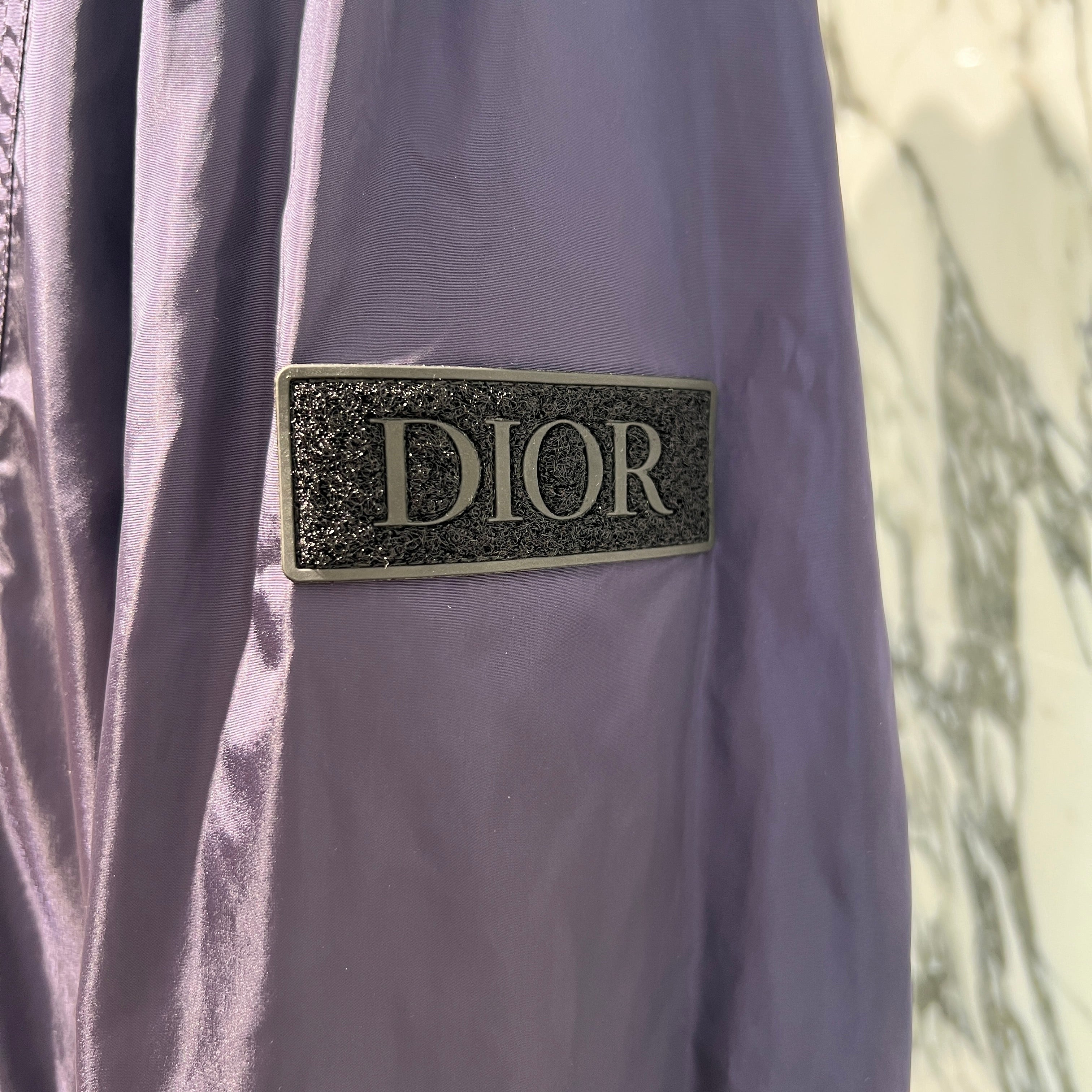 DIOR 2021SS Dior HOMME Logo Patch Nylon Hoodie 013C402B3830 Size 56 ディオール ディオールオム ロゴパッチ ナイロンフーディ サイズ56