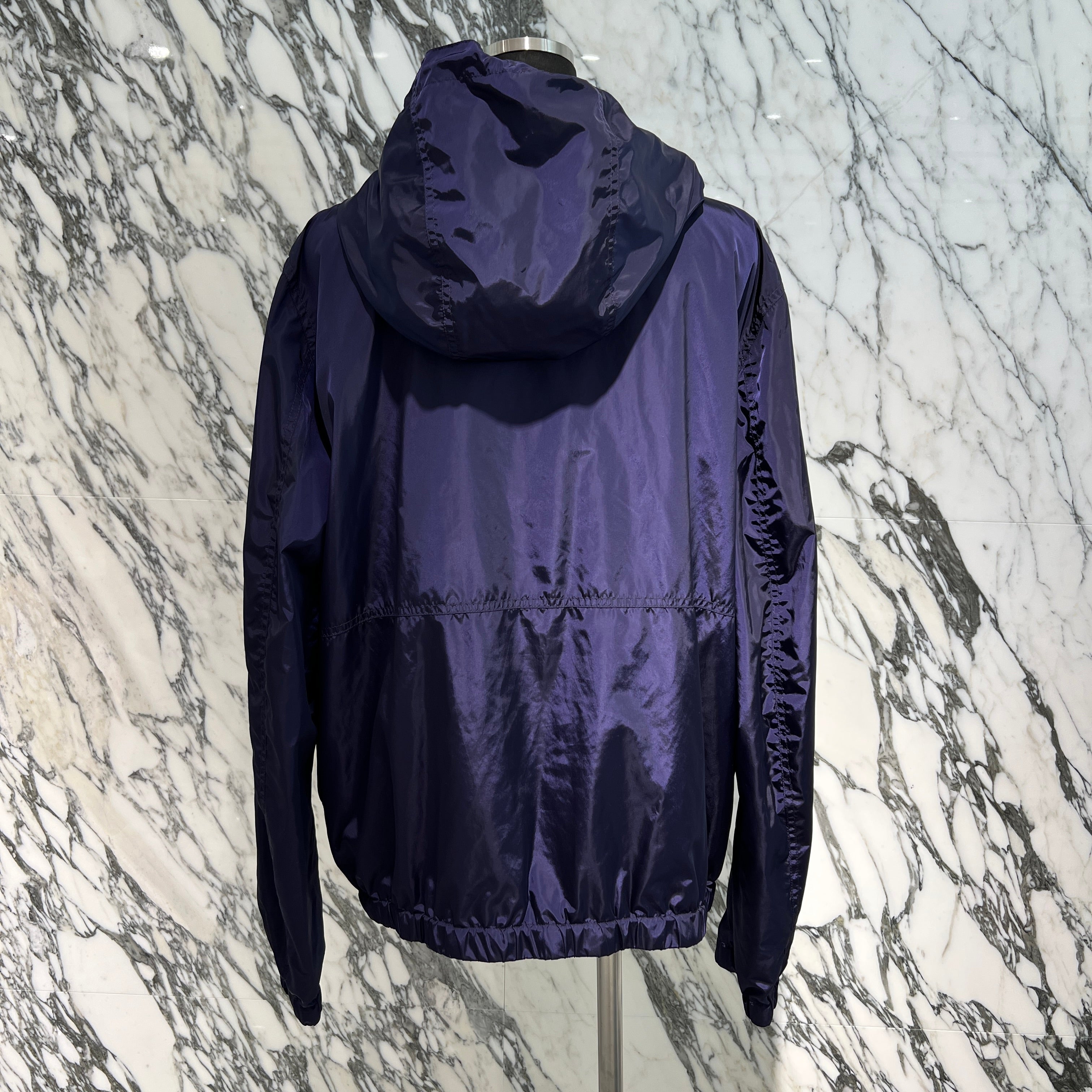 DIOR 2021SS Dior HOMME Logo Patch Nylon Hoodie 013C402B3830 Size 56 ディオール ディオールオム ロゴパッチ ナイロンフーディ サイズ56