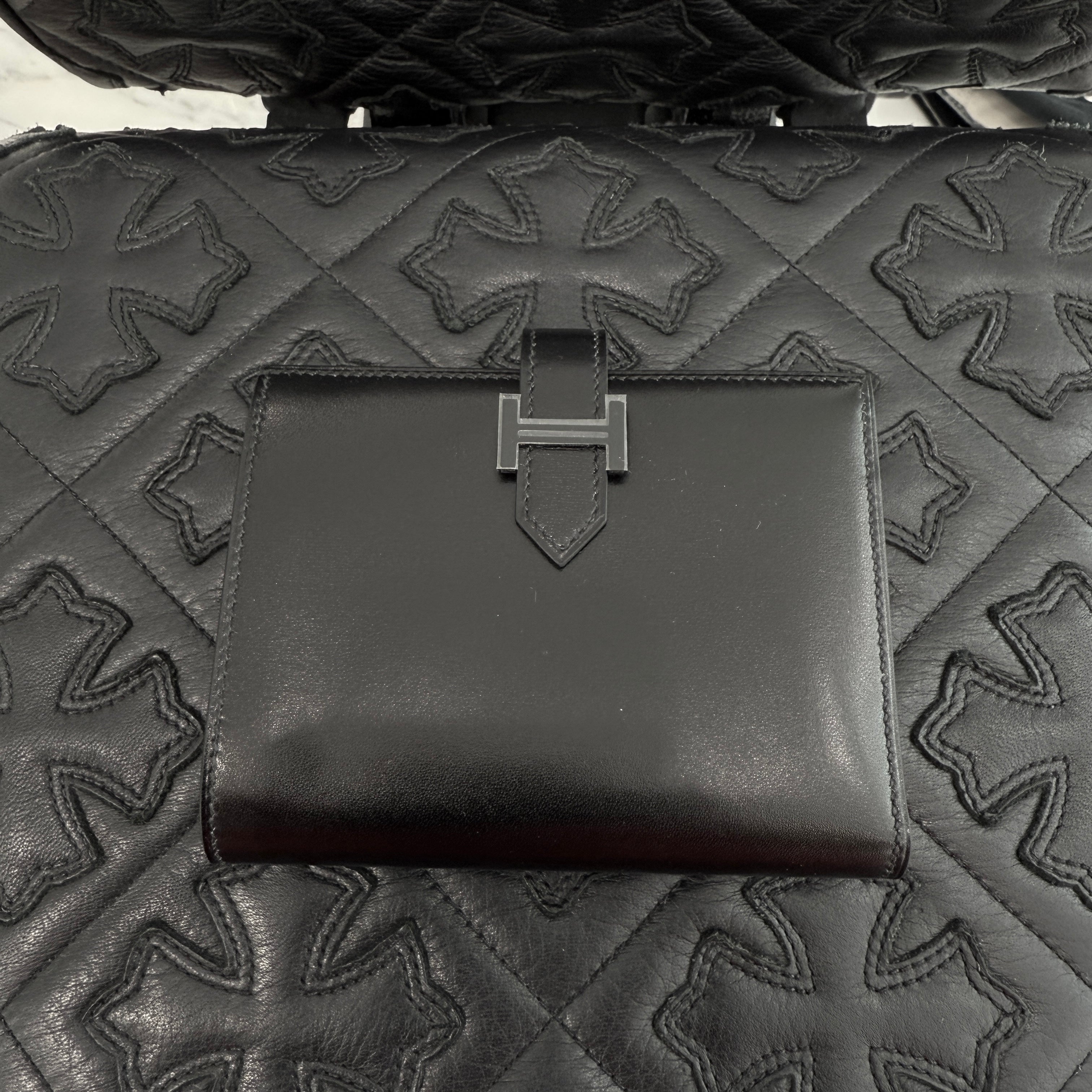 HERMES Bearn Compact Wallet "MONOCHROME" W刻印 エルメス ベアン コンパクト ウォレット "モノクローム" W刻印