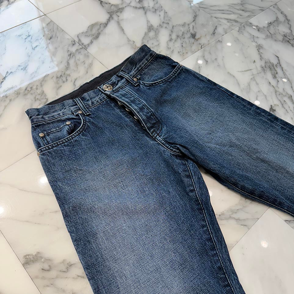 CHROME HEARTS Cross Ball Sweat Denim Pants Size 31 クロムハーツ クロスボール スウェット デニムパンツ サイズ31