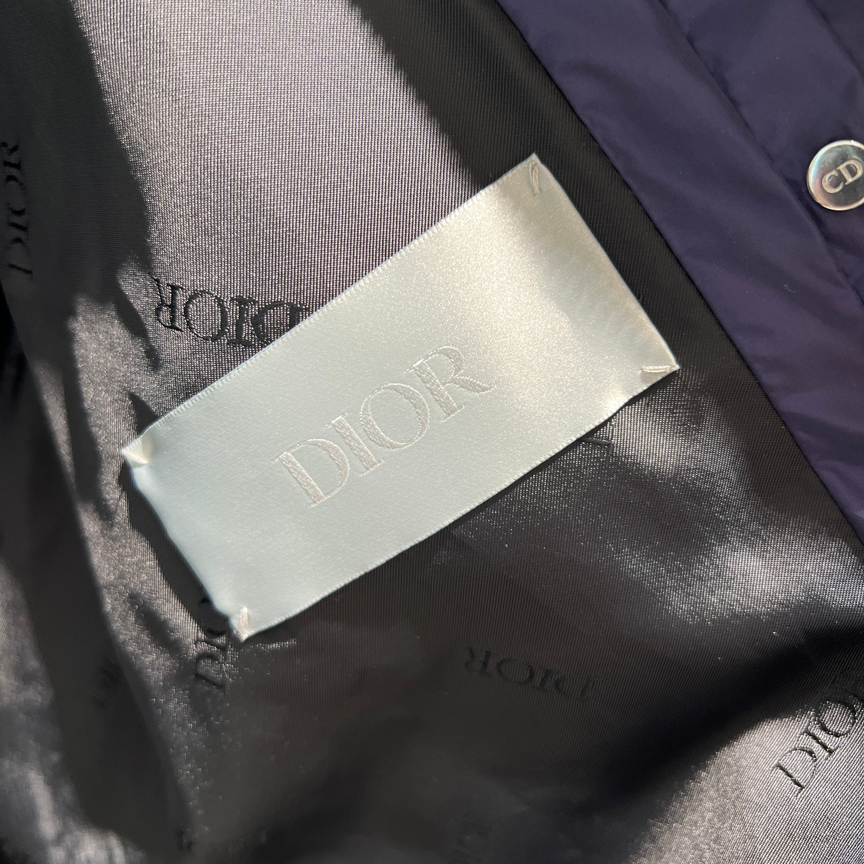 DIOR 2021SS Dior HOMME Logo Patch Nylon Hoodie 013C402B3830 Size 56 ディオール ディオールオム ロゴパッチ ナイロンフーディ サイズ56