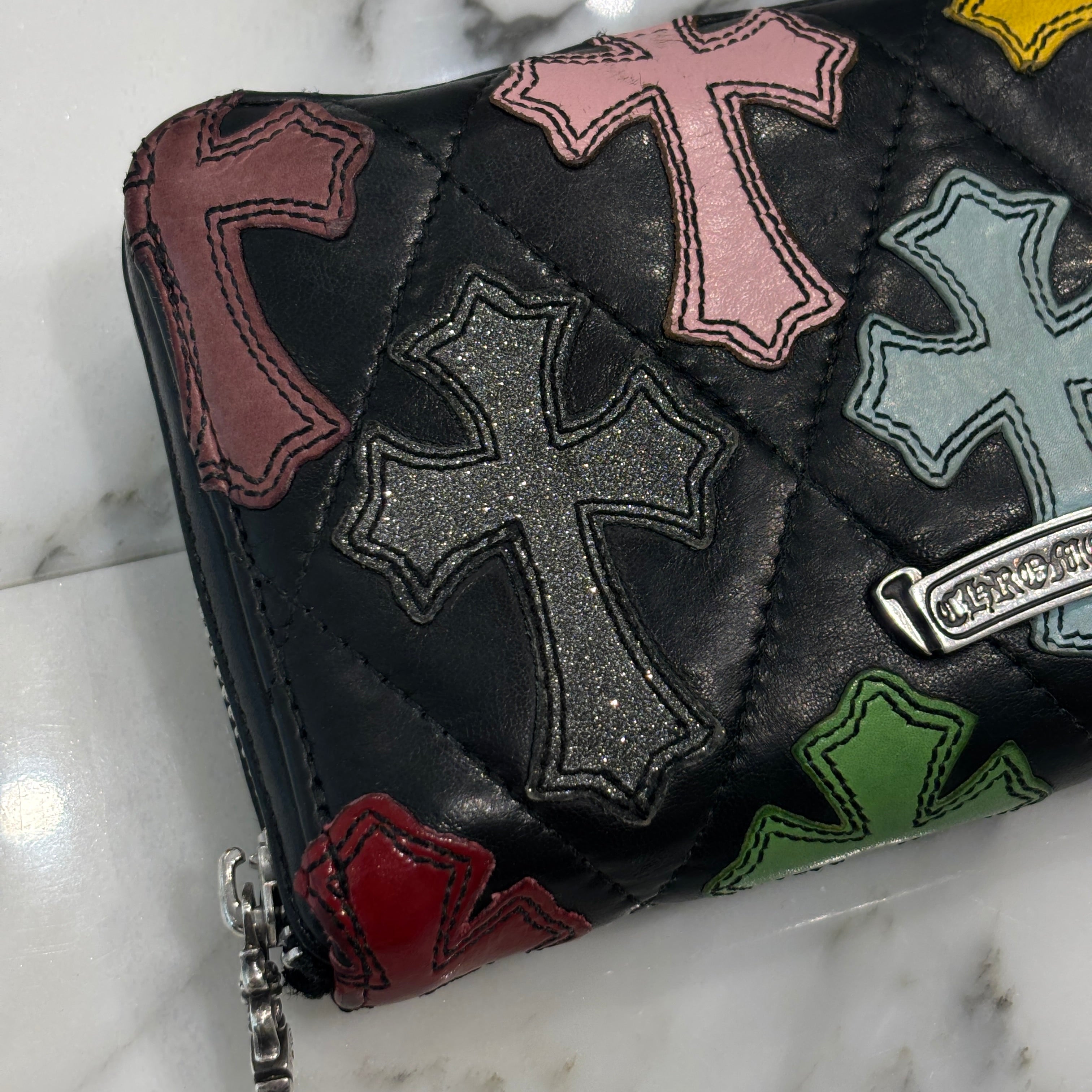 CHROME HEARTS Multi Cemetery Cross Leather Patch Wallet クロムハーツ マルチ セメタリークロス レザーパッチ ウォレット