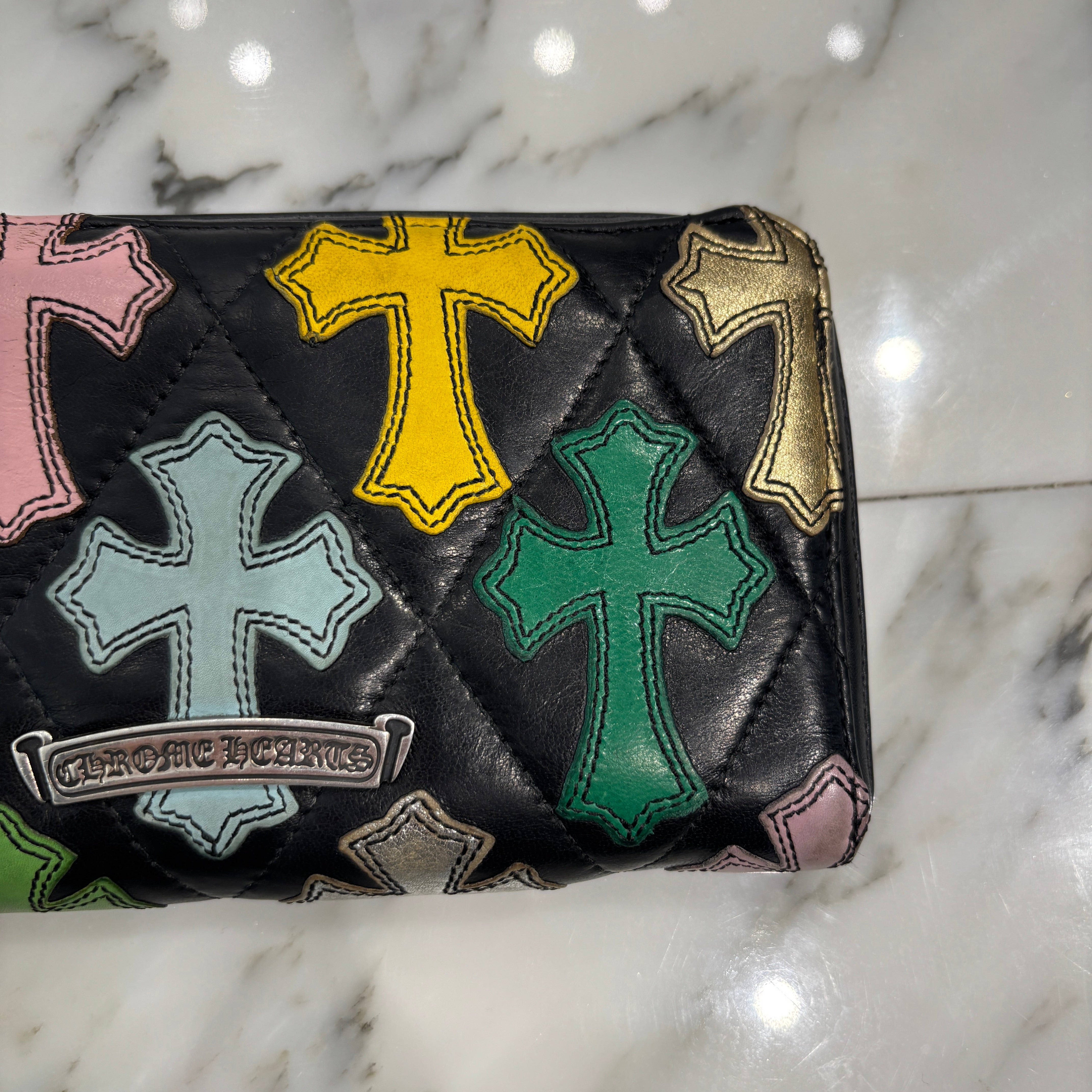 CHROME HEARTS Multi Cemetery Cross Leather Patch Wallet クロムハーツ マルチ セメタリークロス レザーパッチ ウォレット