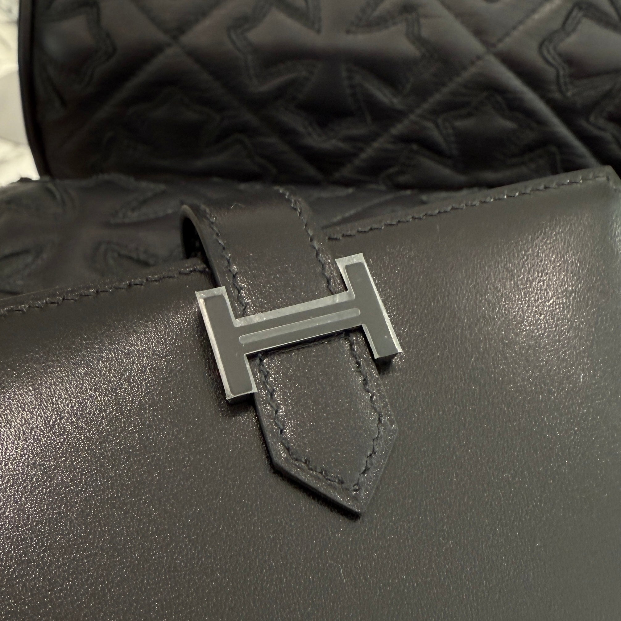 HERMES Bearn Compact Wallet "MONOCHROME" W刻印 エルメス ベアン コンパクト ウォレット "モノクローム" W刻印