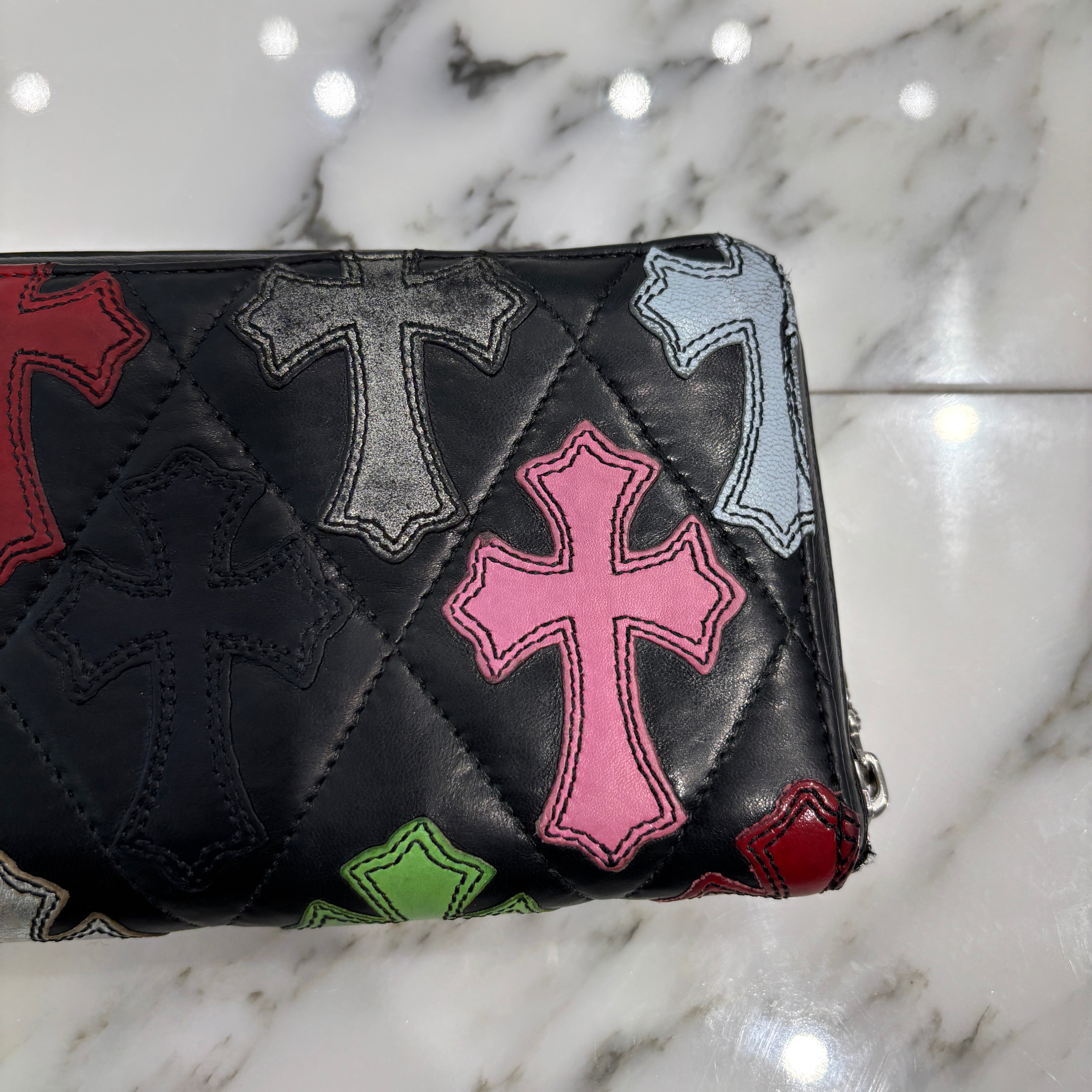 CHROME HEARTS Multi Cemetery Cross Leather Patch Wallet クロムハーツ マルチ セメタリークロス レザーパッチ ウォレット