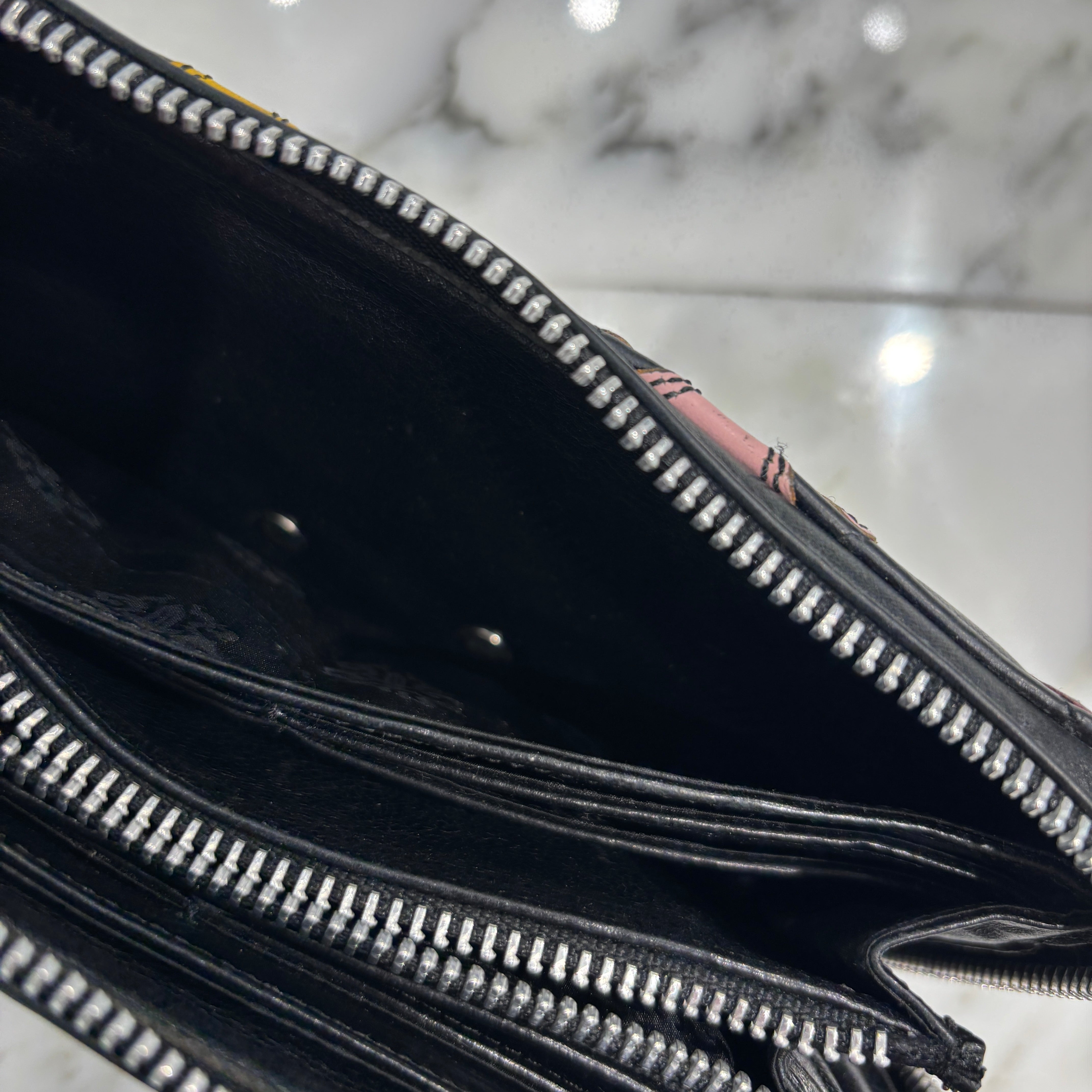 CHROME HEARTS Multi Cemetery Cross Leather Patch Wallet クロム