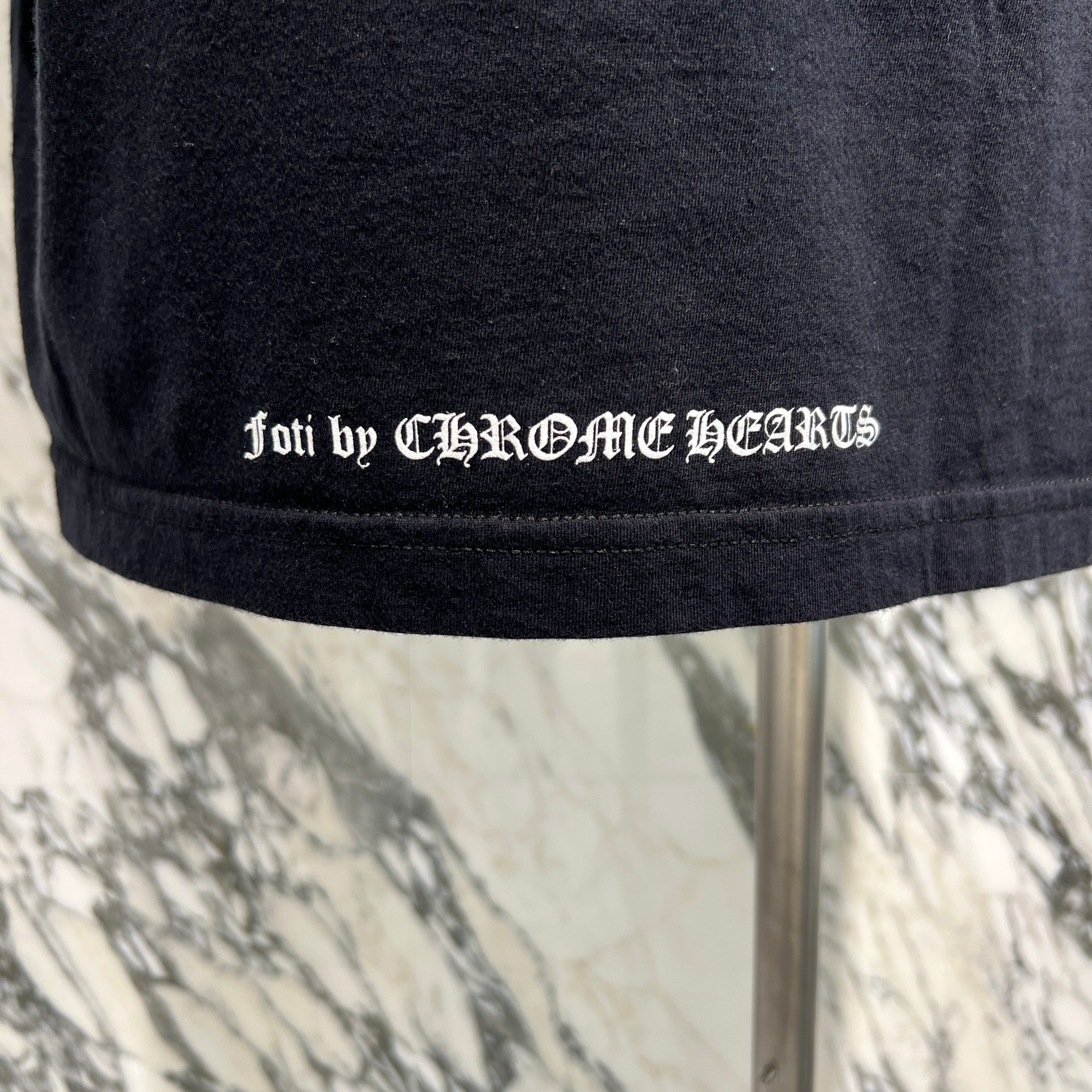 CHROME HEARTS JOE FOTI Back CH Plus Skull Wing Print Tee Size L