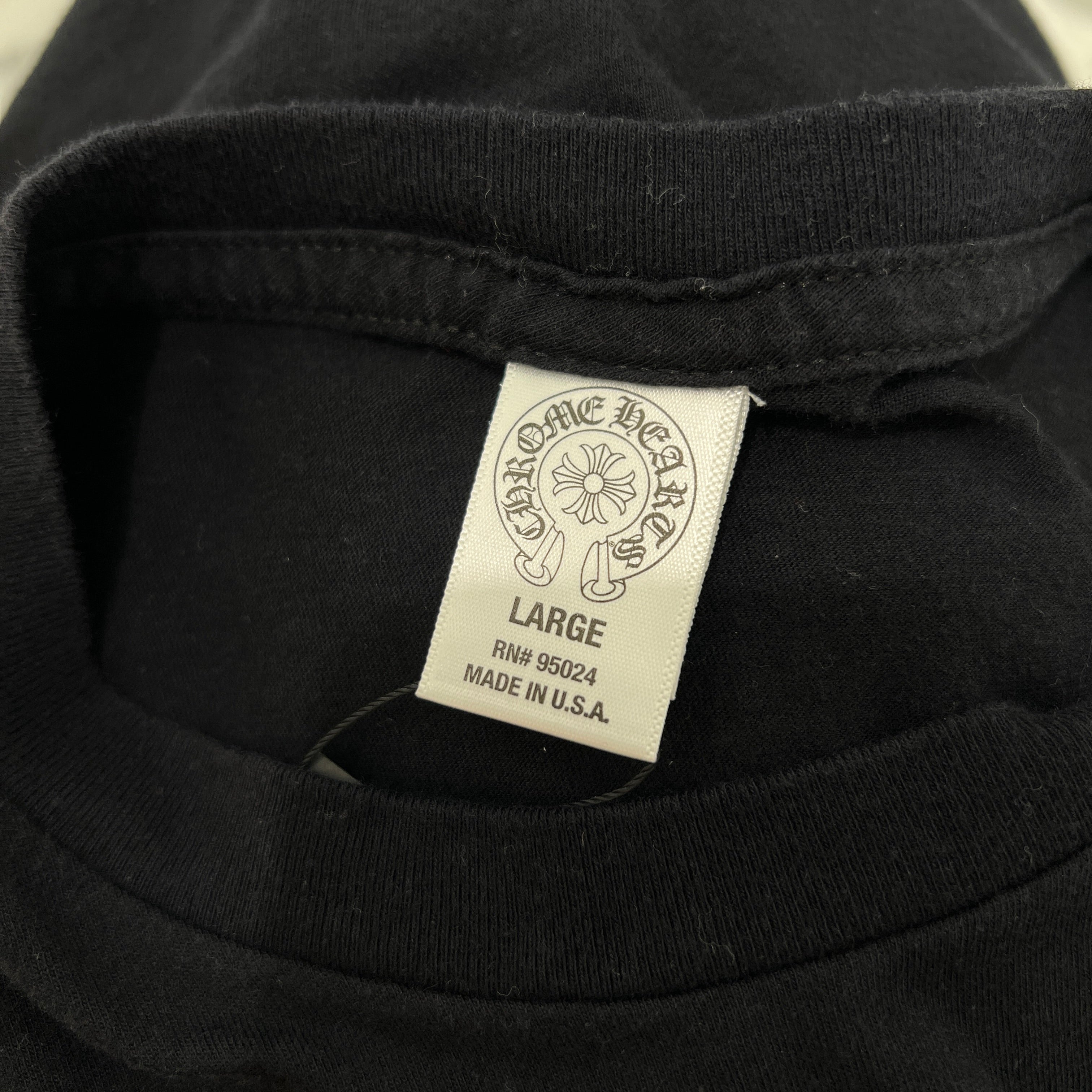 CHROME HEARTS JOE FOTI Back CH Plus Skull Wing Print Tee Size L