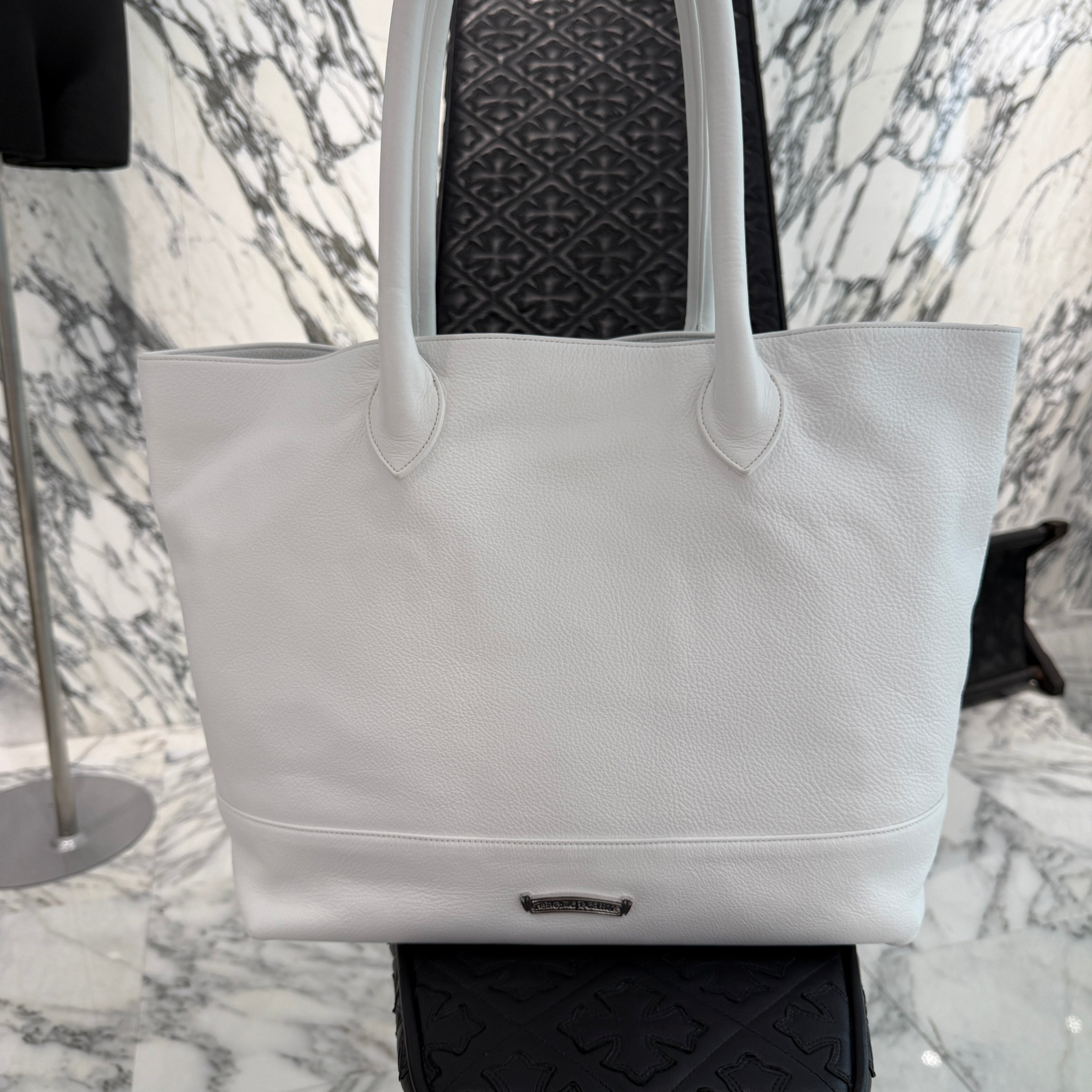 クロムハーツ FS トートバッグ レザー ホワイト CHROME HEARTS（クロムハーツ） FS TOTE FSトート タイニーCHクロス