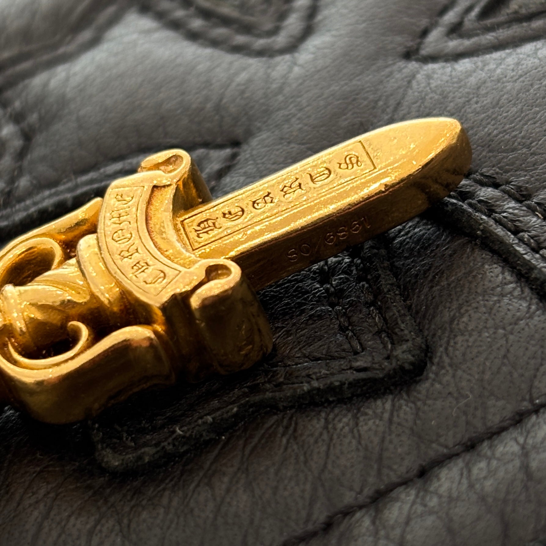 CHROME HEARTS 22K Double Dagger Pave Diamond Pendant Top クロムハーツ 22K ダブルダガー パヴェダイヤモンド ペンダントトップ