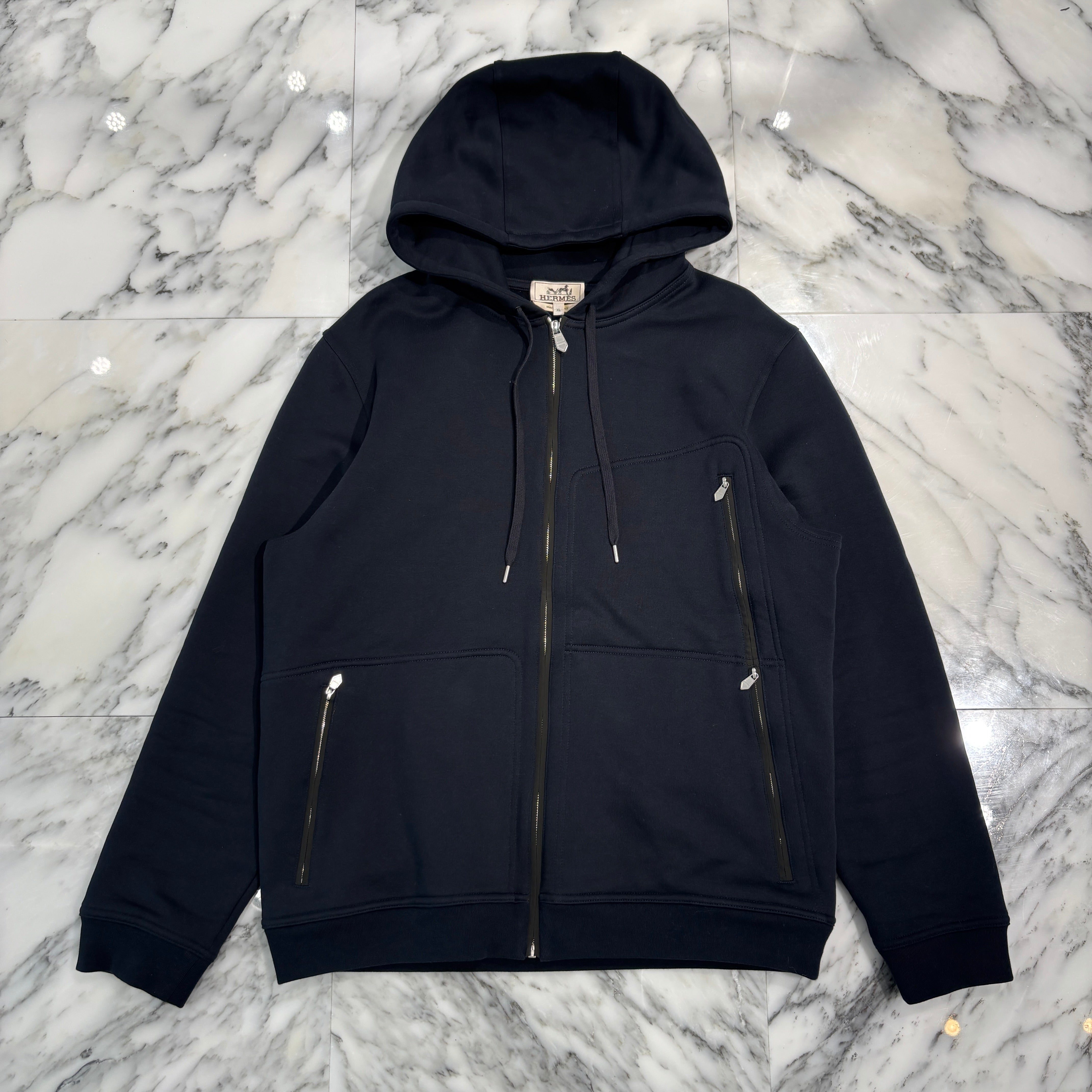 HERMES Sport Capsule Zipped Hooded Sweater H467870HA01LA Size XL エルメス スポーツ カプセル ジップアップフーディー サイズXL