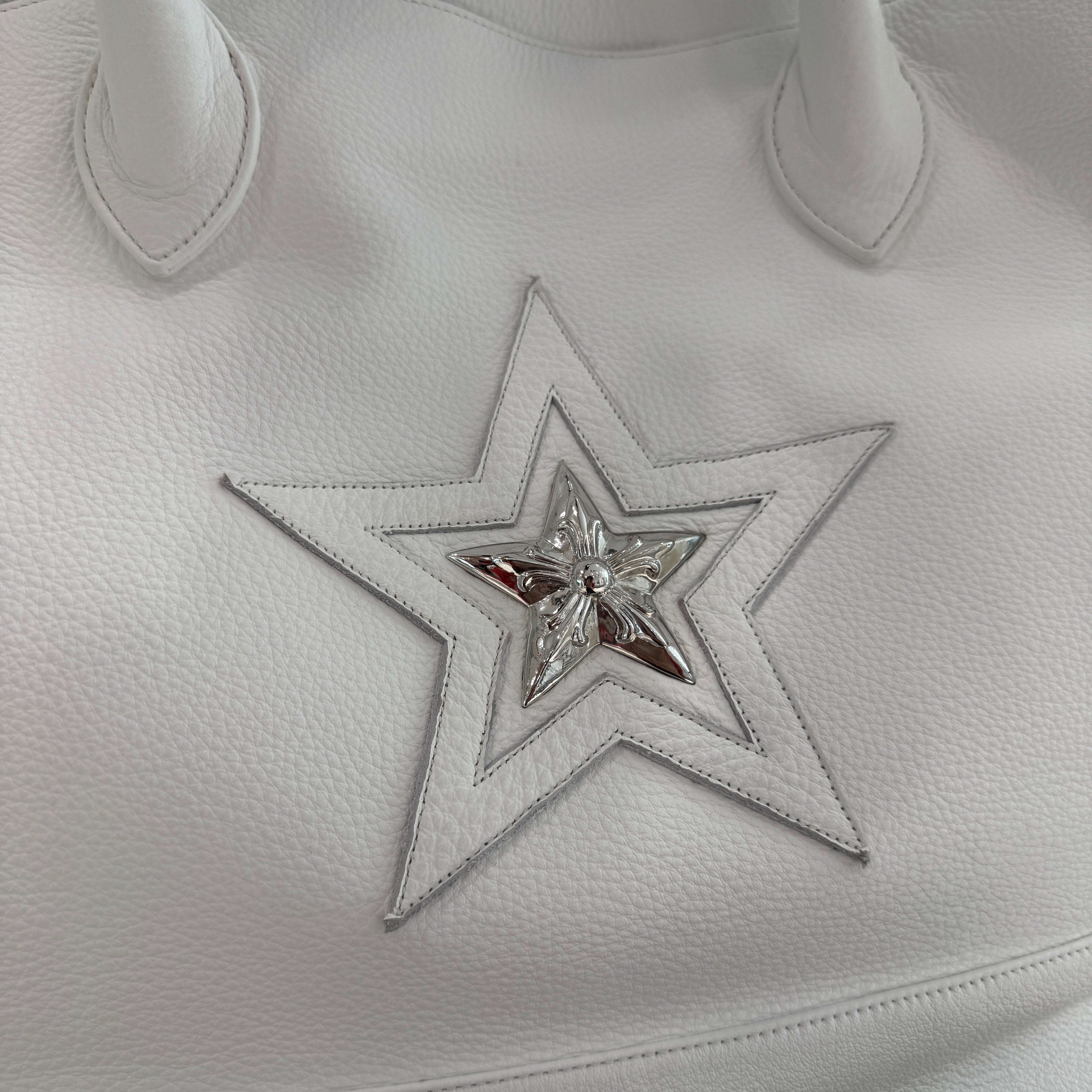 CHROME HEARTS STAR Patch Leather Tote Bag クロムハーツ スターパッチ レザートートバッグ