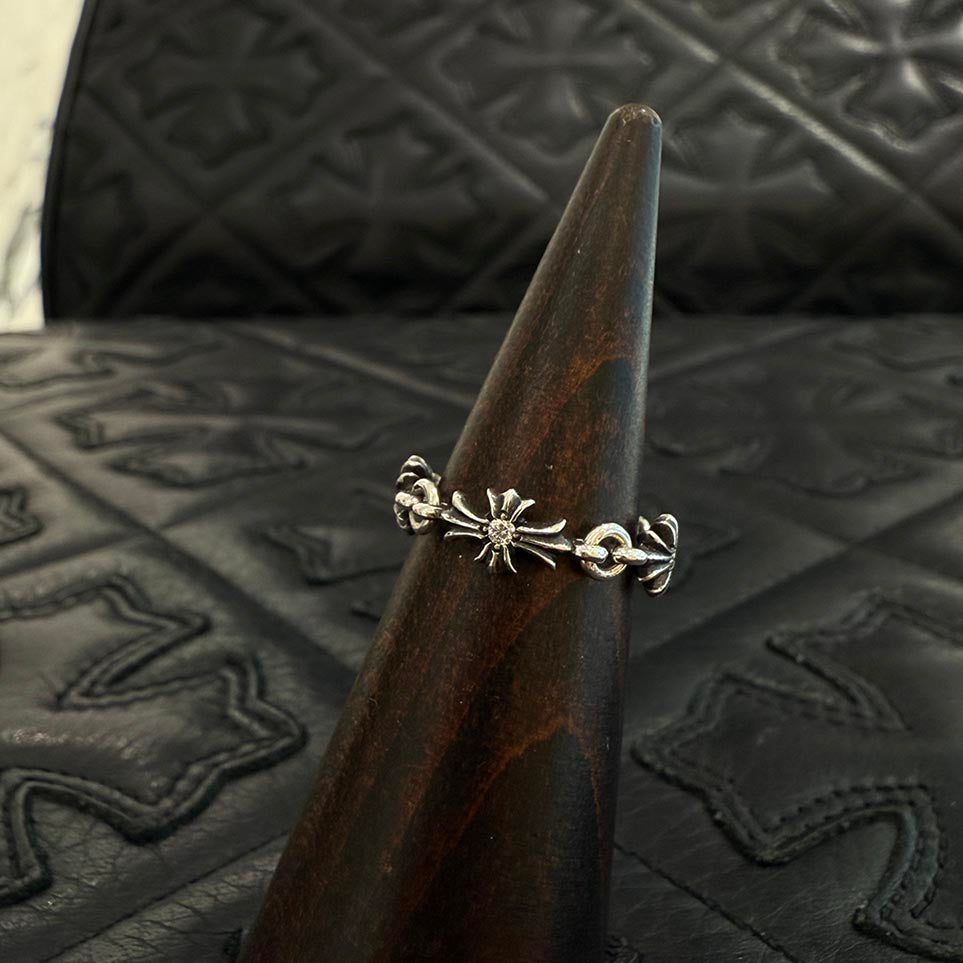 CHROME HEARTS Tiny E CH Plus Silver Ring Diamond Size 9号 クロムハーツ タイニーE CHプラス シルバーリング ダイヤモンド サイズ9号
