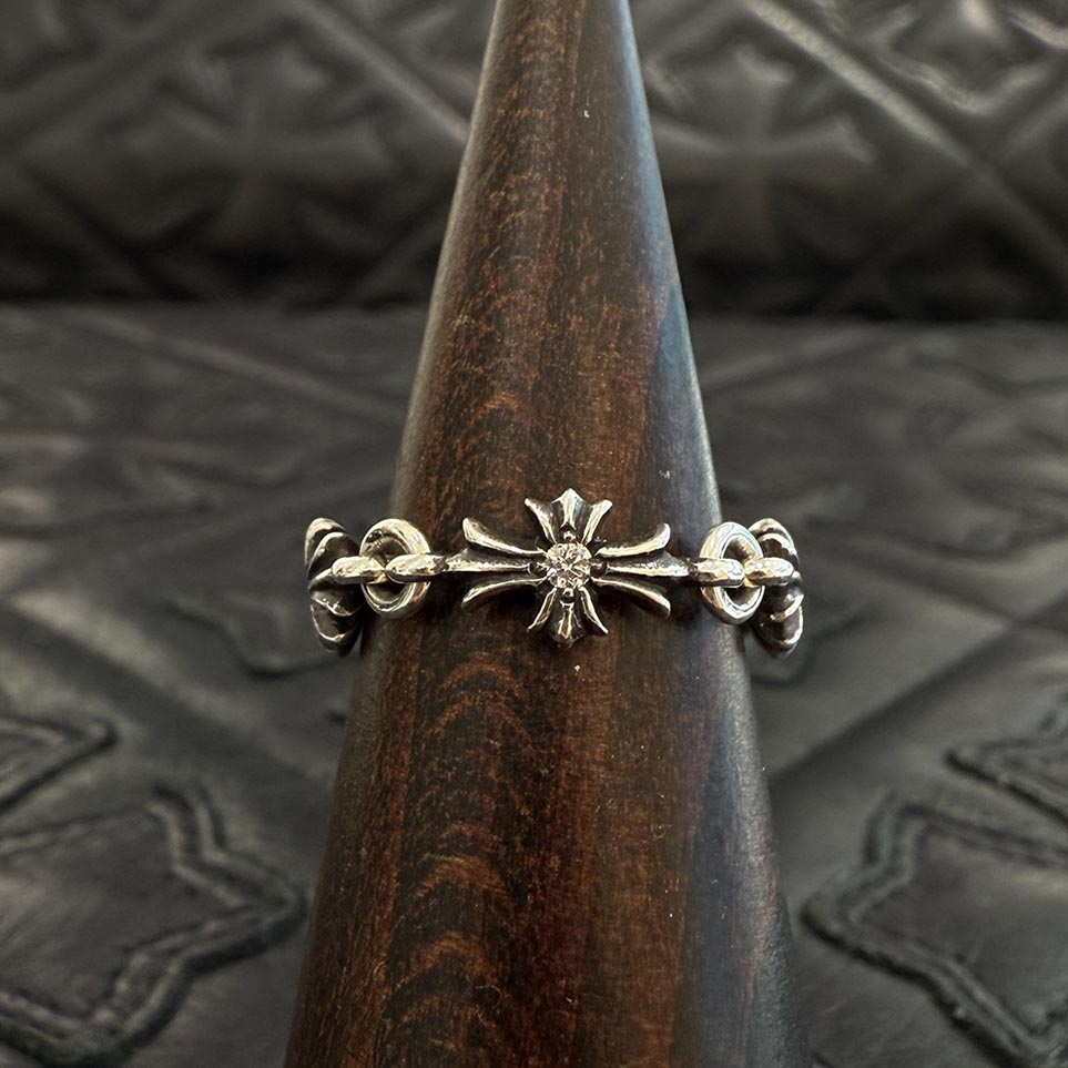 CHROME HEARTS Tiny E CH Plus Silver Ring Diamond Size 9号 クロムハーツ タイニーE CHプラス シルバーリング ダイヤモンド サイズ9号