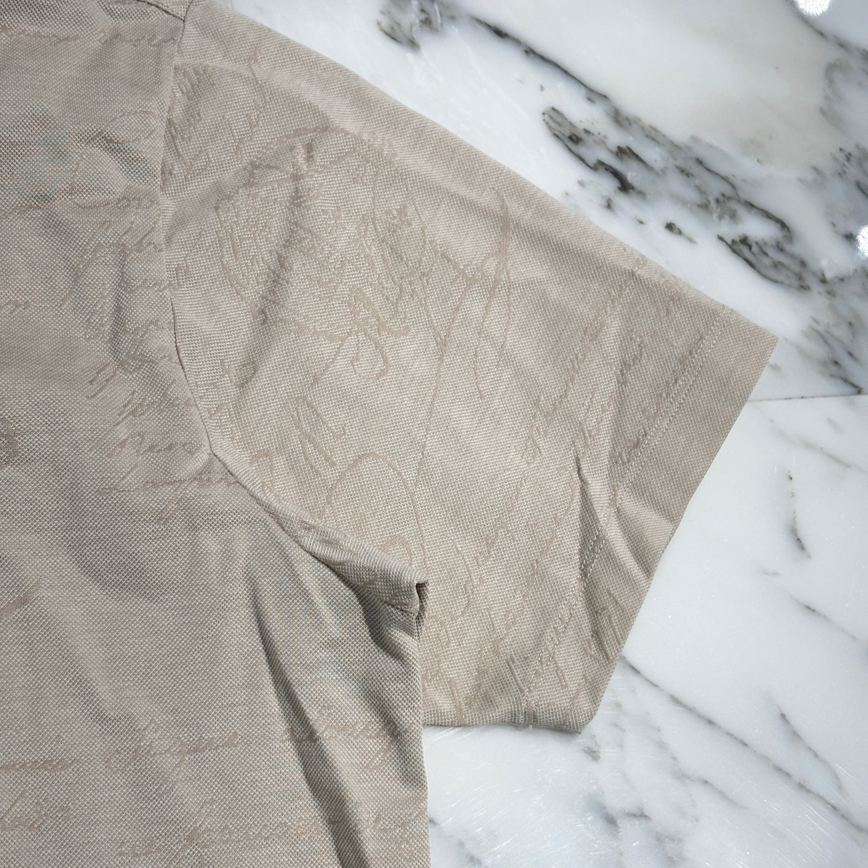 BERLUTI 2024SS Scritto Pique Polo Shirt R26JPS59002 Size 2XL ベルルッティ スクリット ピケ ポロシャツ サイズ2XL