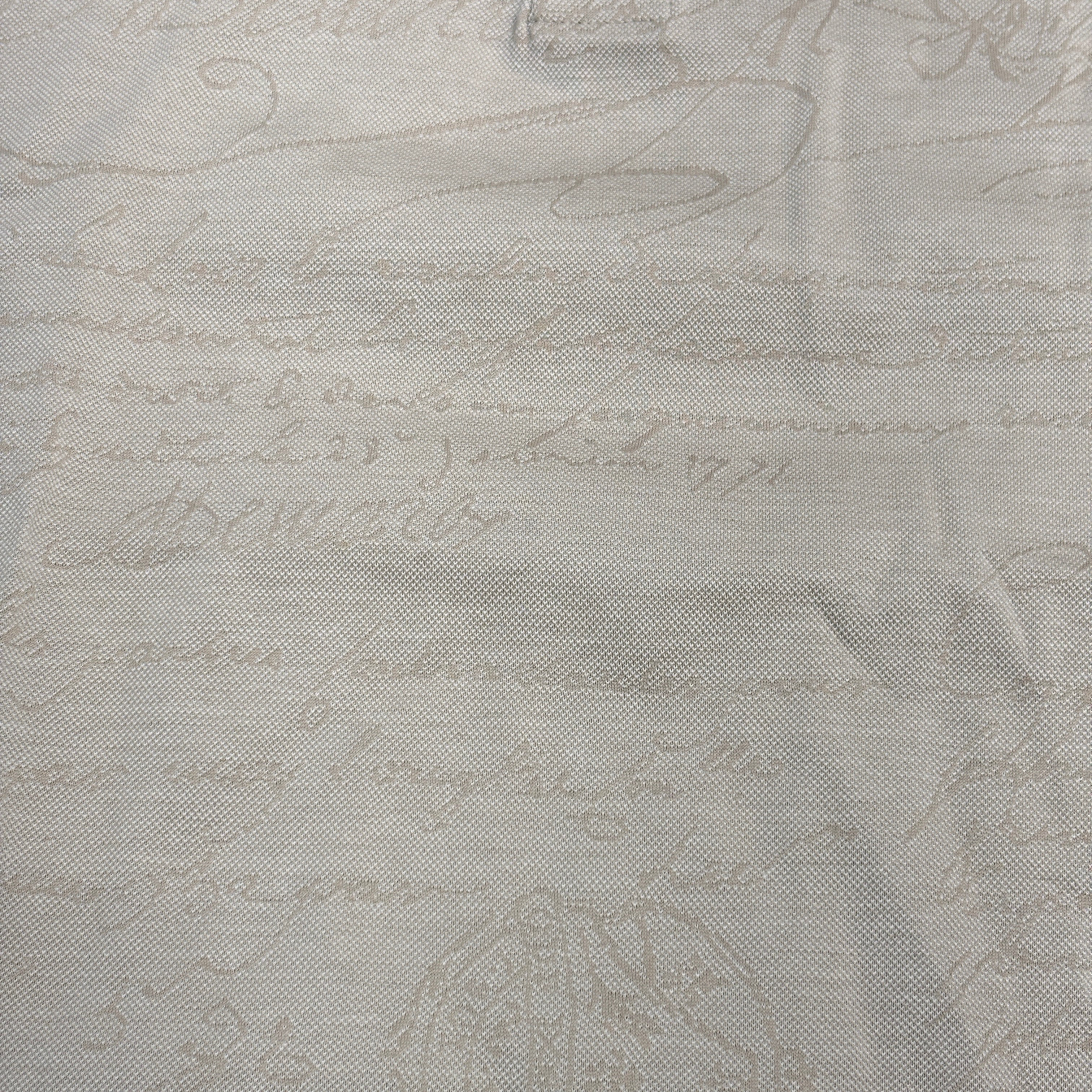 BERLUTI 2024SS Scritto Pique Polo Shirt R26JPS59002 Size 2XL ベルルッティ スクリット ピケ ポロシャツ サイズ2XL