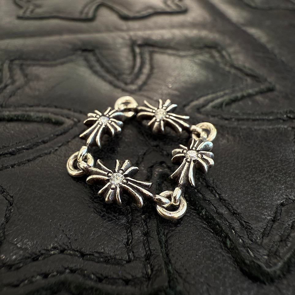 CHROME HEARTS Tiny E CH Plus Silver Ring Diamond Size 9号 クロムハーツ タイニーE CHプラス シルバーリング ダイヤモンド サイズ9号