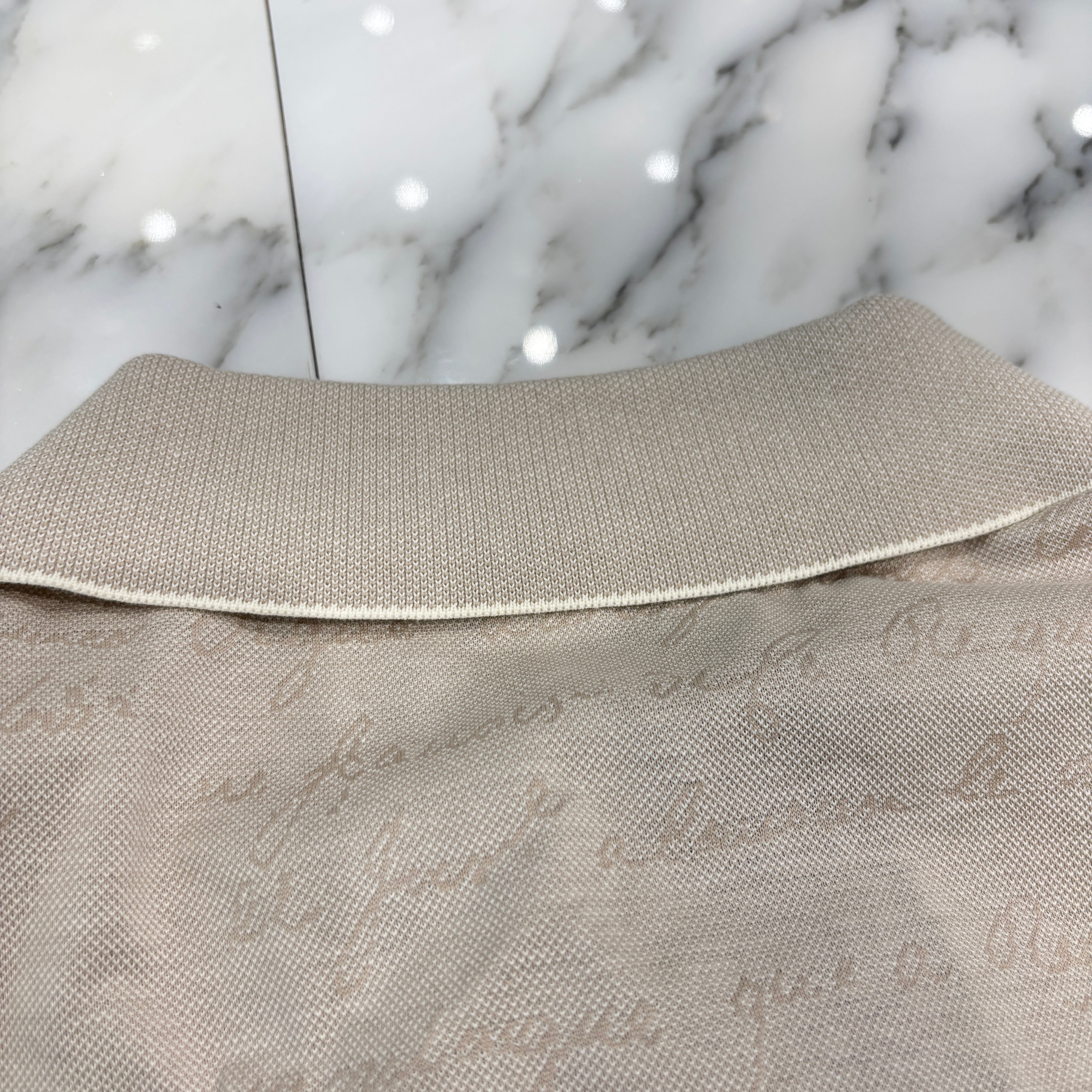 BERLUTI 2024SS Scritto Pique Polo Shirt R26JPS59002 Size 2XL ベルルッティ スクリット ピケ ポロシャツ サイズ2XL