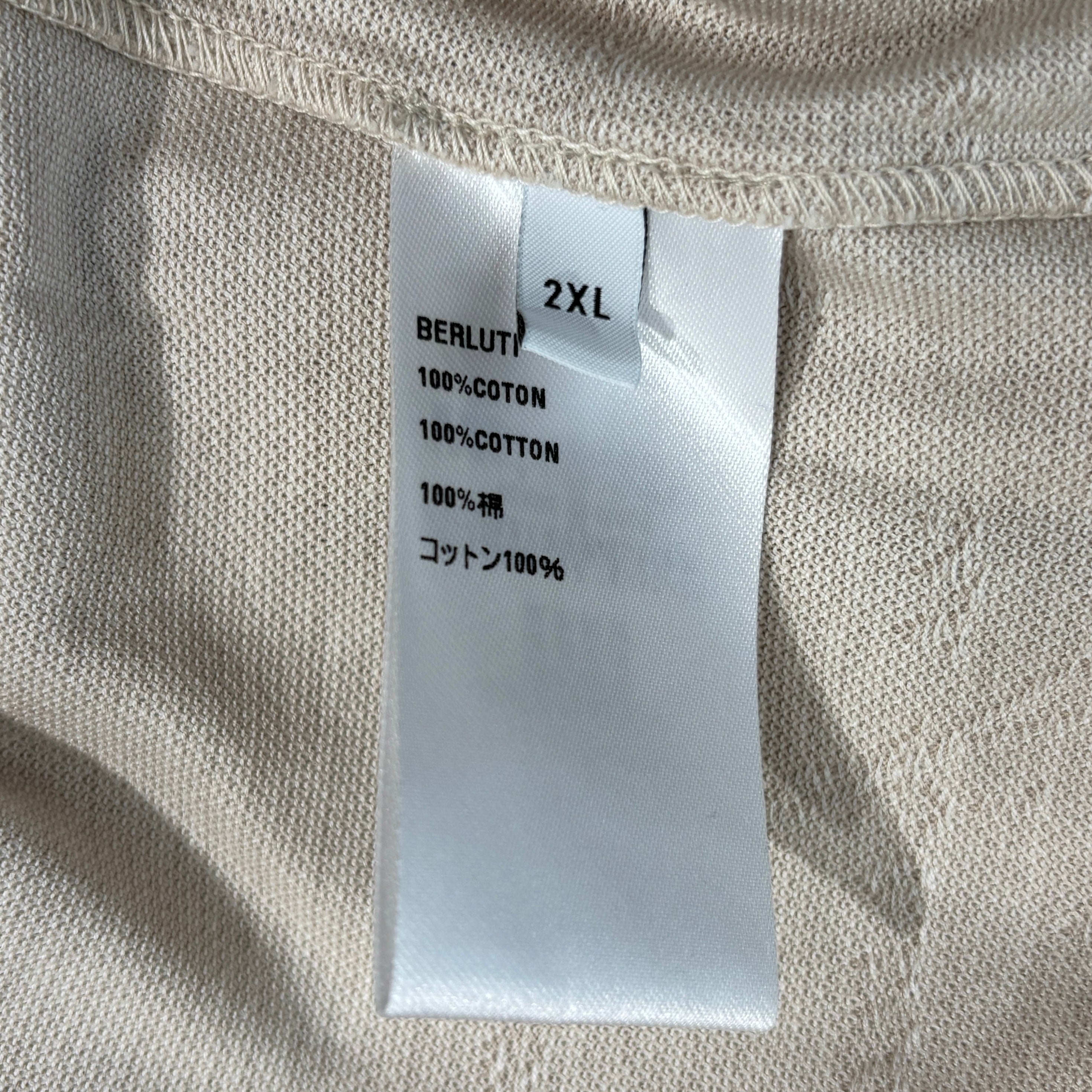 BERLUTI 2024SS Scritto Pique Polo Shirt R26JPS59002 Size 2XL ベルルッティ スクリット ピケ ポロシャツ サイズ2XL