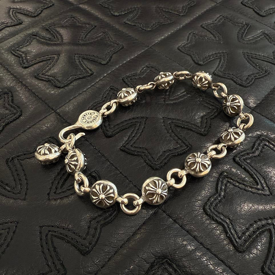 CHROME HEARTS CH Plus Cross Ball Bracelet クロムハーツ CHプラス