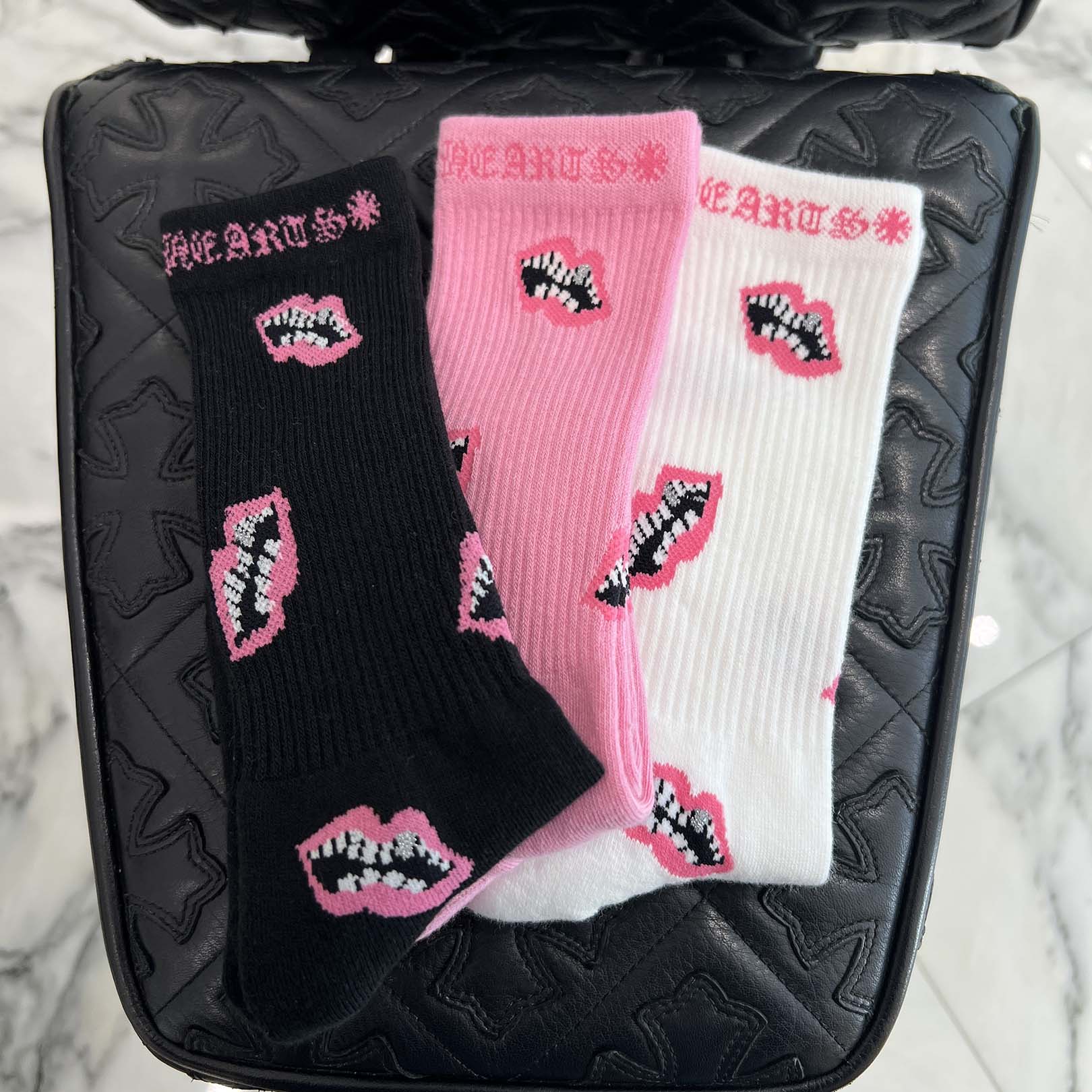 CHROME HEARTS × MATTY BOY Chomper Socks x3 Size L (JP27-30) クロム