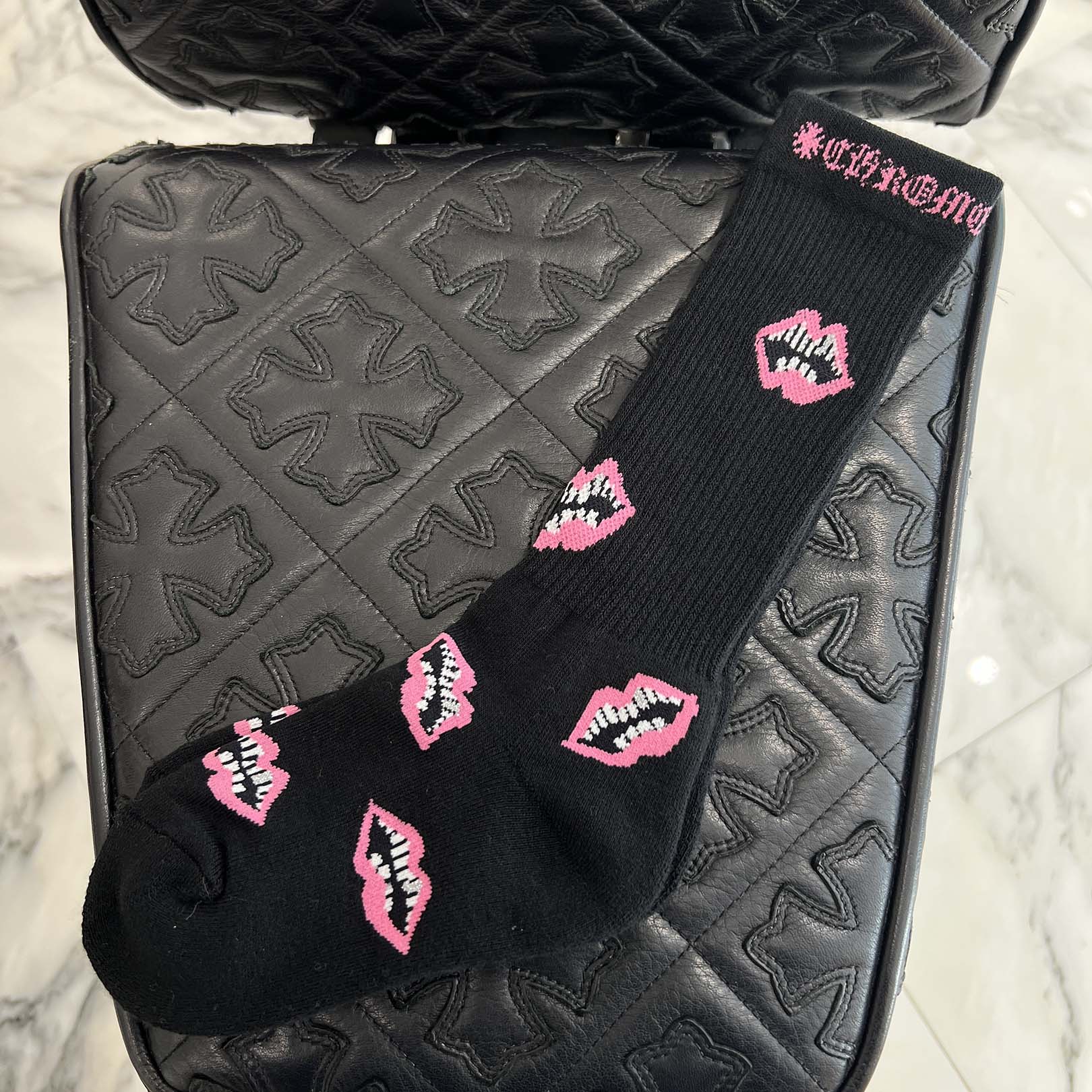 CHROME HEARTS × MATTY BOY Chomper Socks x3 Size M (JP16-18) クロムハーツ × マッティボーイ チョンパー ソックス 靴下 サイズM (JP16-18)