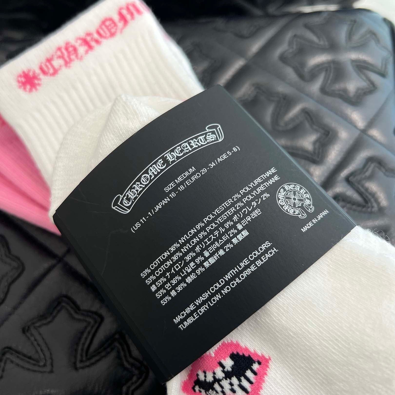 CHROME HEARTS × MATTY BOY Chomper Socks x3 Size M (JP16-18) クロムハーツ × マッティボーイ チョンパー ソックス 靴下 サイズM (JP16-18)