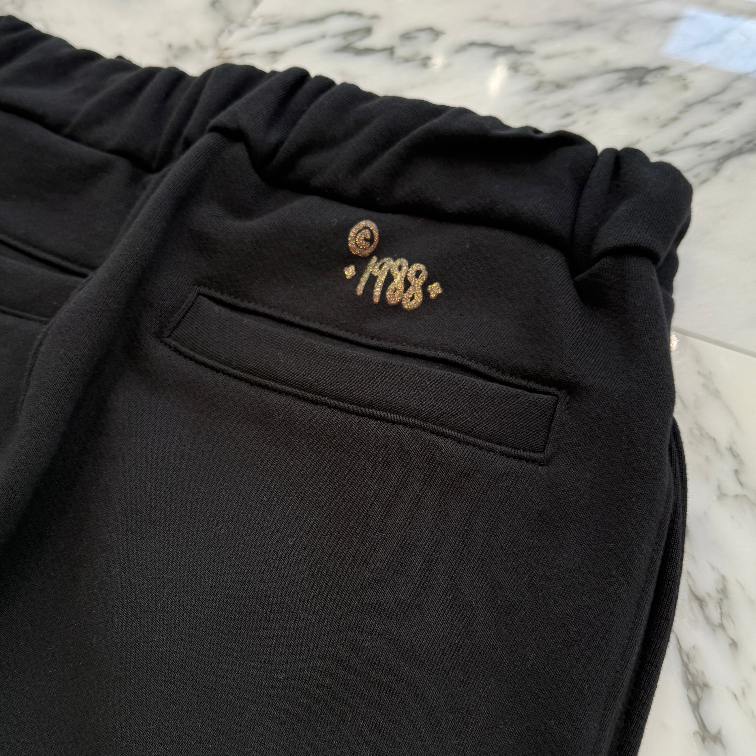 CHROME HEARTS 1998 Glitter Horseshoe Sweat Long Pants Size S