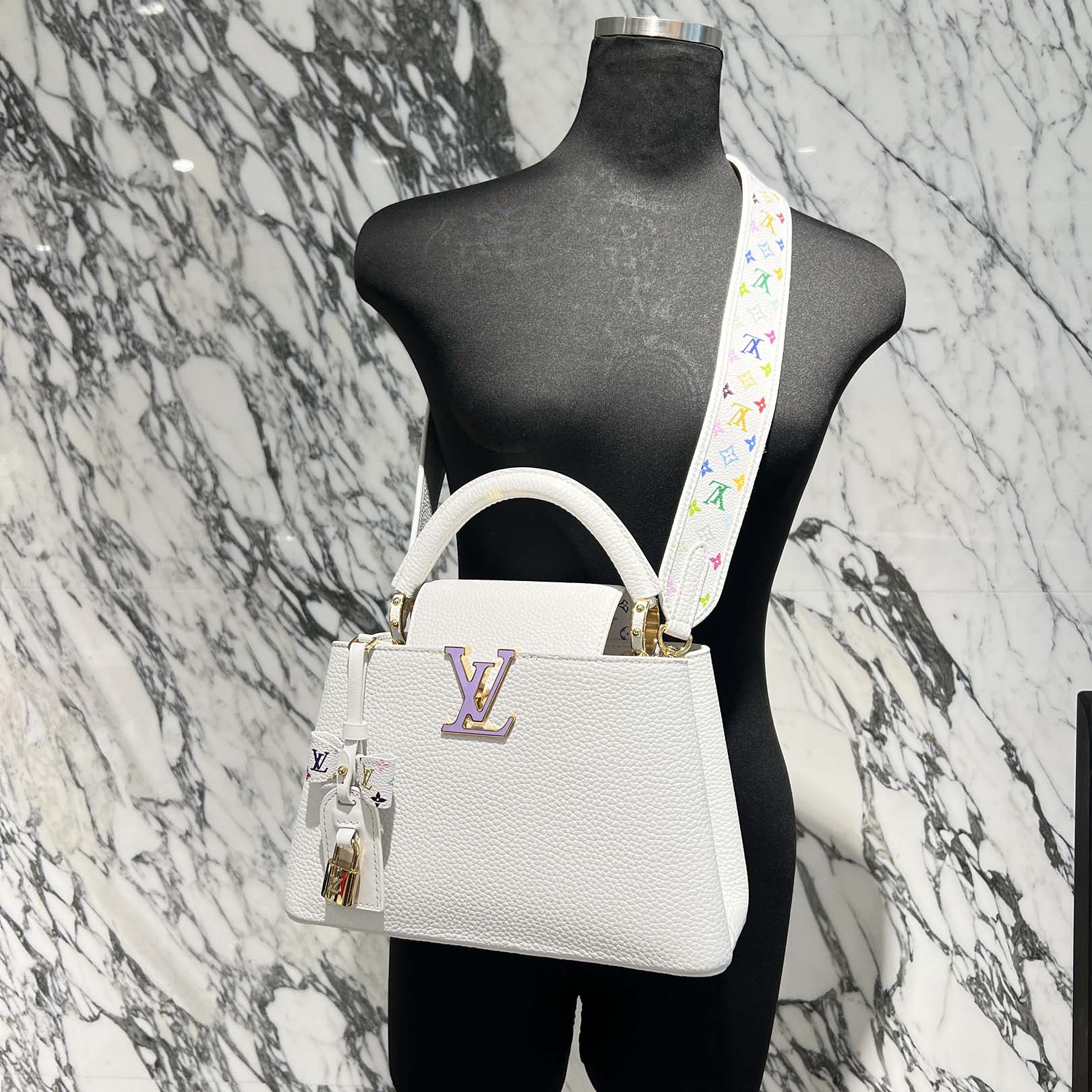 LOUIS VUITTON × Takashi Murakami 2025SS Capucines BB "Blanc" M13253 ルイヴィトン × 村上隆 カプシーヌ BB "ブラン"