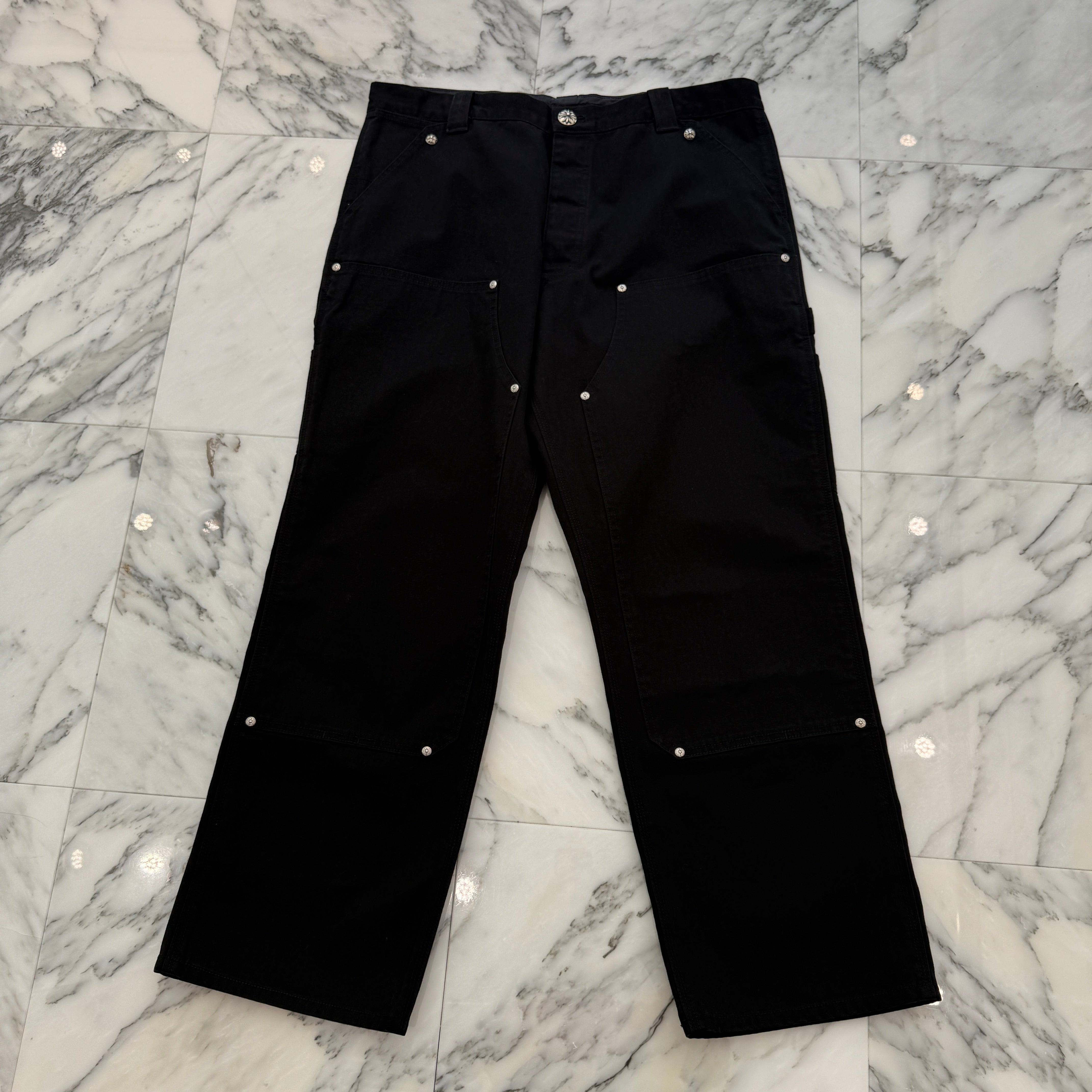 CHROME HEARTS Carpenter Cross Ball Button Denim Pants Size 38 クロムハーツ カーペンター クロスボールボタン デニムパンツ サイズ38