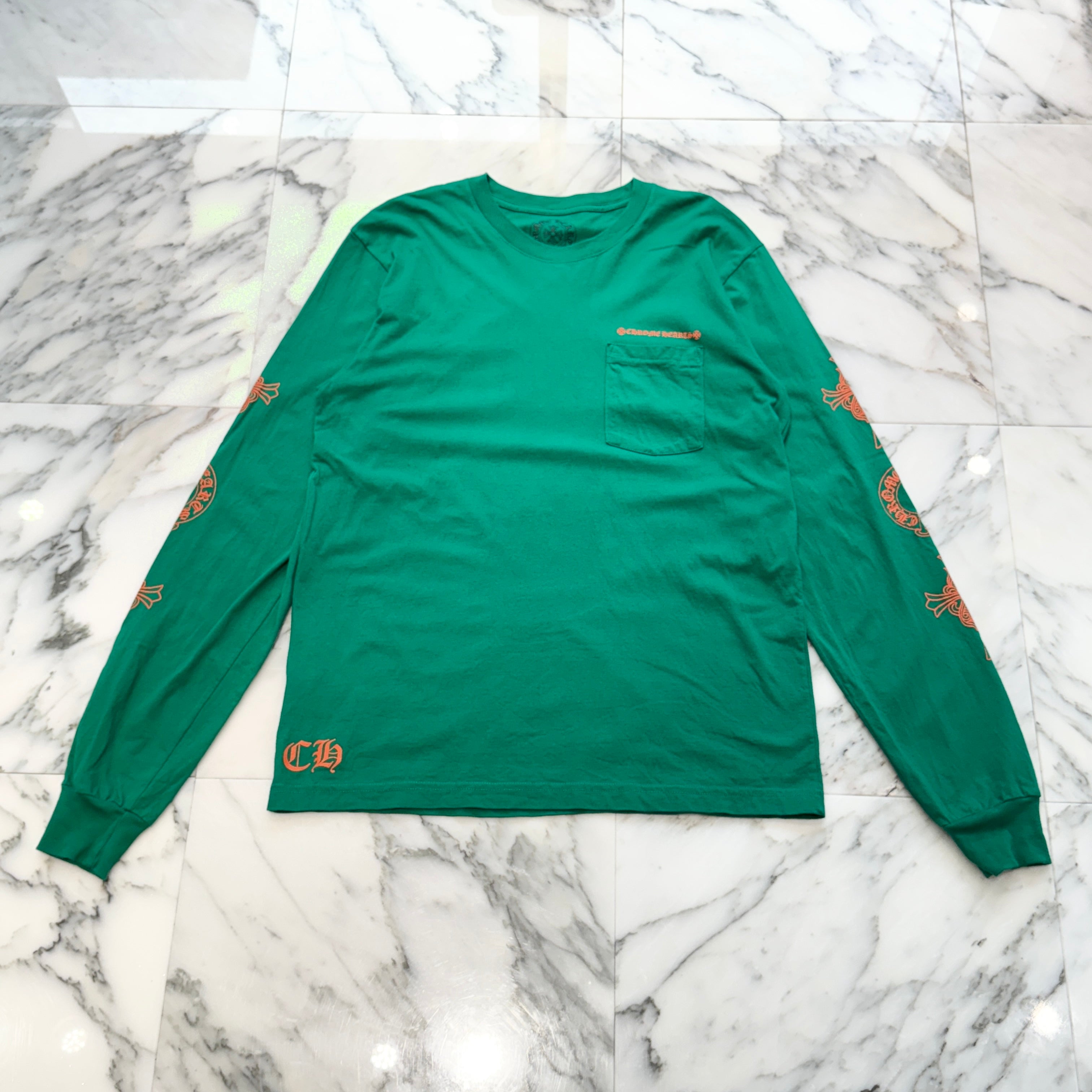 CHROME HEARTS Las Vegas Limited Orange Horseshoe Long Sleeve Tee Size L クロムハーツ ラスベガス限定 オレンジホースシュー ロングスリーブTシャツ サイズL