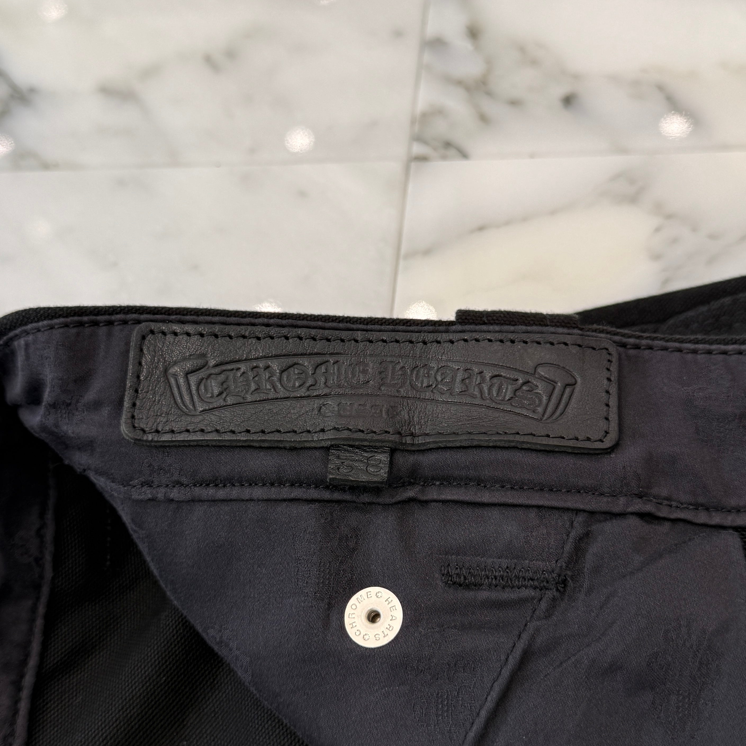 CHROME HEARTS Carpenter Cross Ball Button Denim Pants Size 38 クロムハーツ カーペンター クロスボールボタン デニムパンツ サイズ38