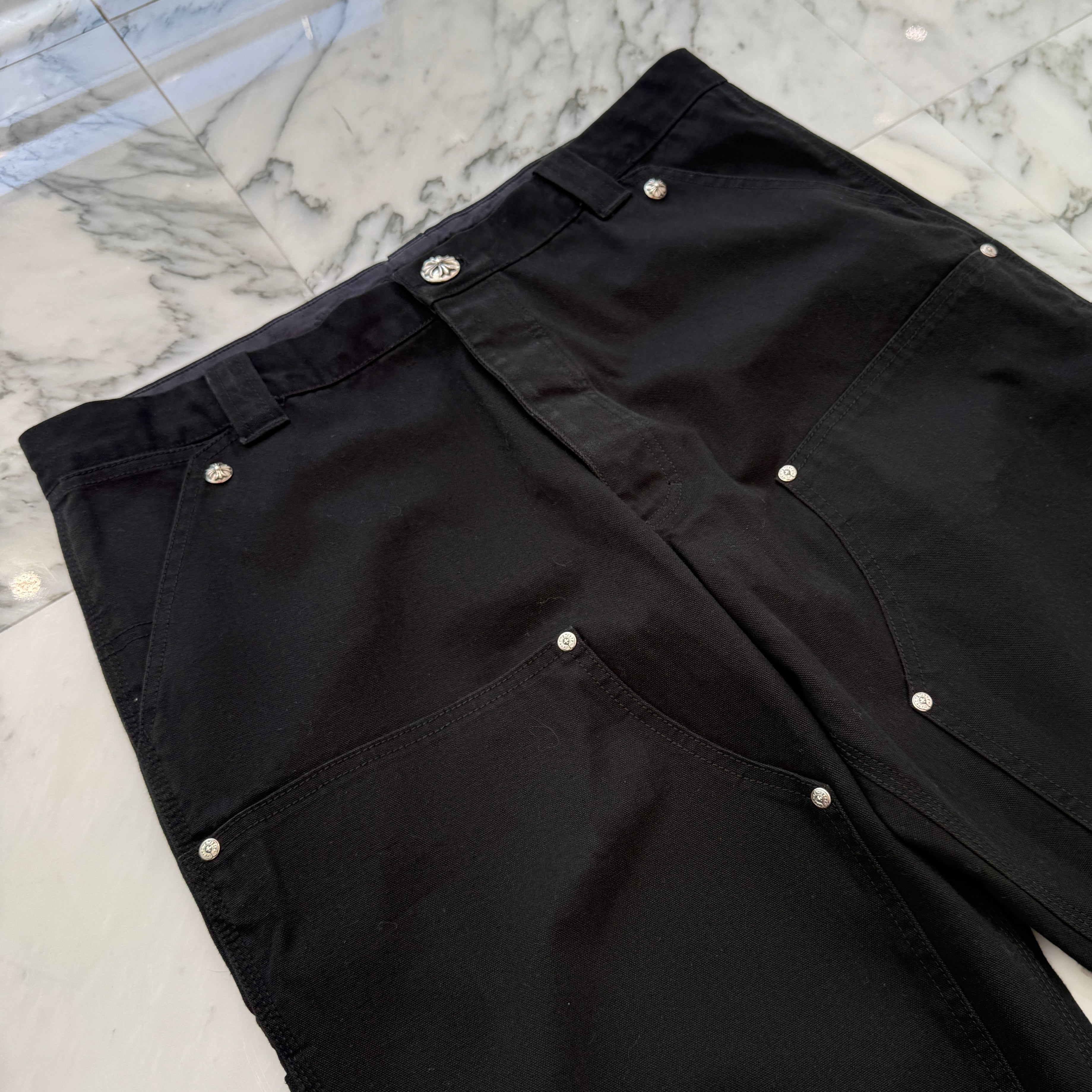 CHROME HEARTS Carpenter Cross Ball Button Denim Pants Size 38 クロムハーツ カーペンター クロスボールボタン デニムパンツ サイズ38