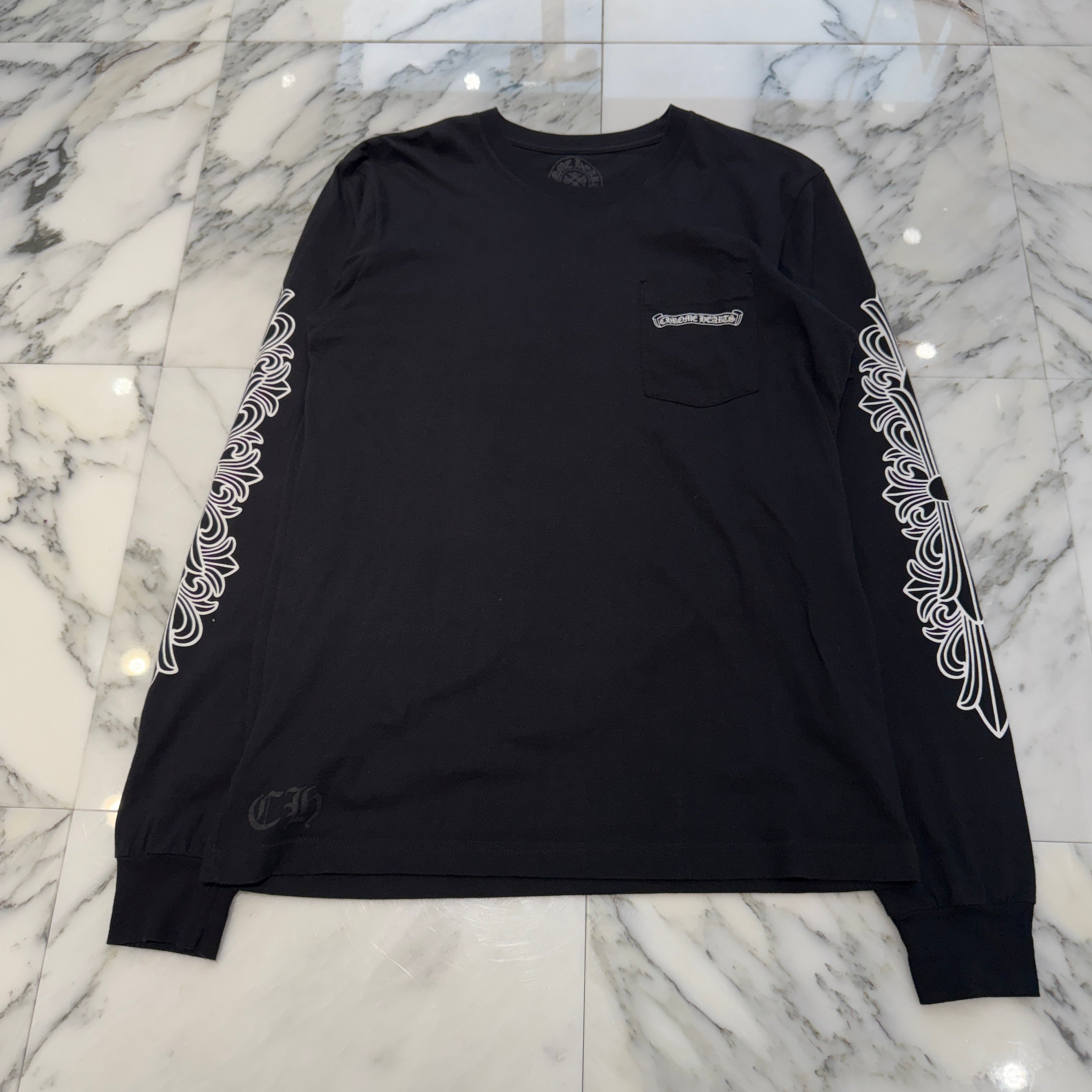 CHROME HEARTS Dagger Eye Chart Long Sleeve Tee Size L クロムハーツ ダガー アイチャート ロングスリーブ Tシャツ サイズL