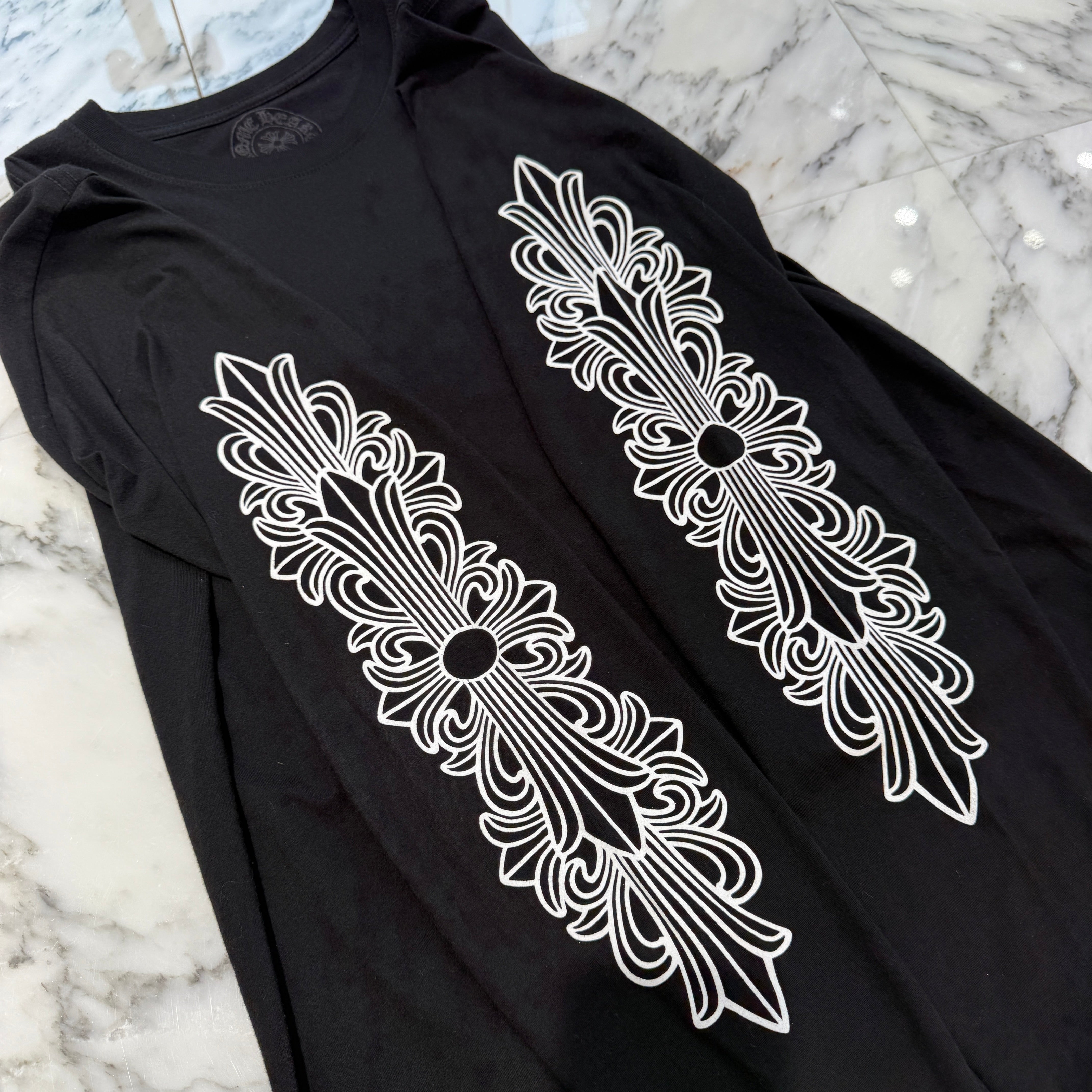 クロムハーツ ダガーアイチャート ロンT 美品 CHROME HEARTS Dagger Eye Chart Long Sleeve Tee Size L クロムハーツ