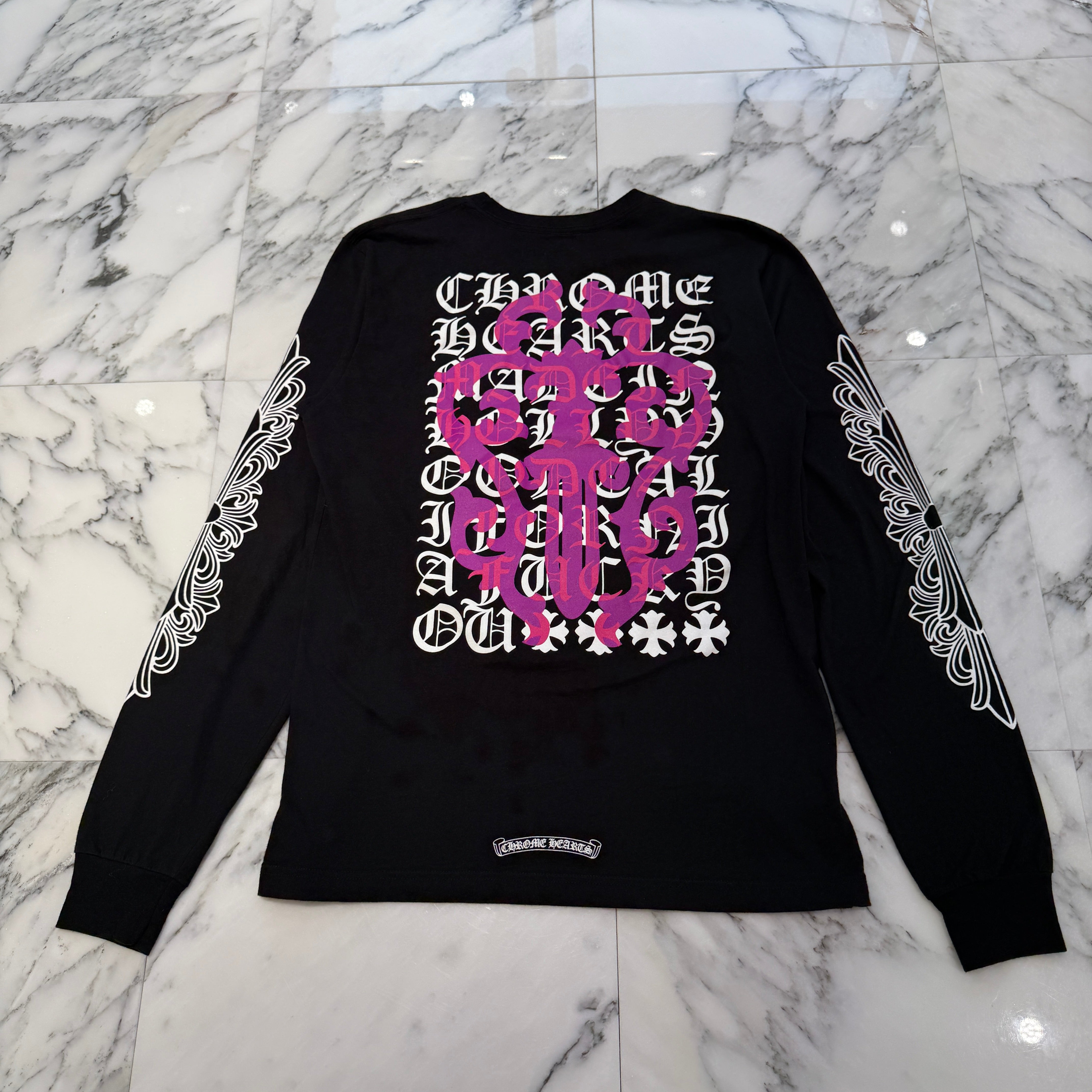 CHROME HEARTS ダガーアイチャート ロンT CHROME HEARTS Dagger Eye Chart Long Sleeve Tee Size L クロムハーツ