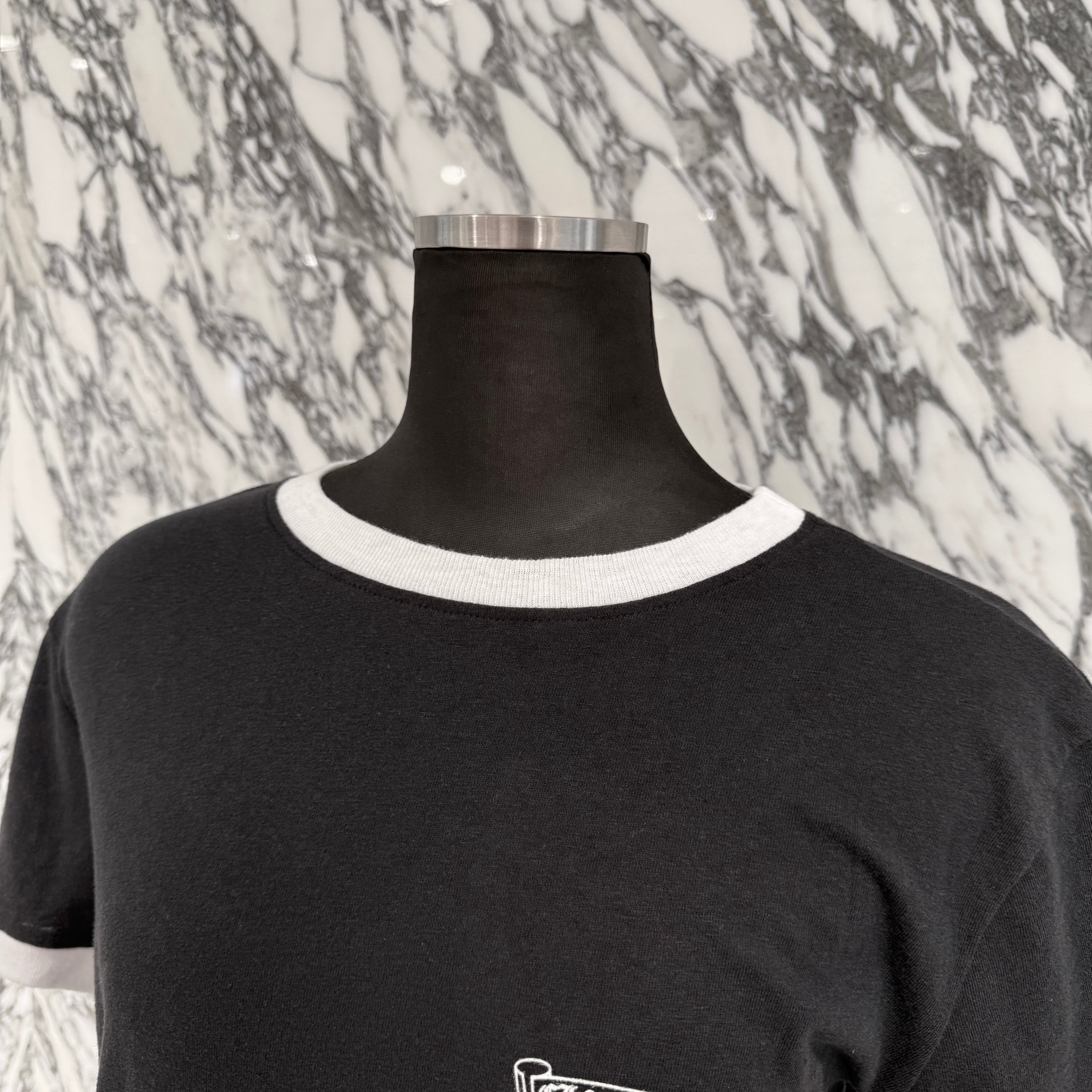 CHROME HEARTS Back Horseshoe Print Ringer Tee Size S クロムハーツ バックホースシュープリント リンガーTシャツ サイズS