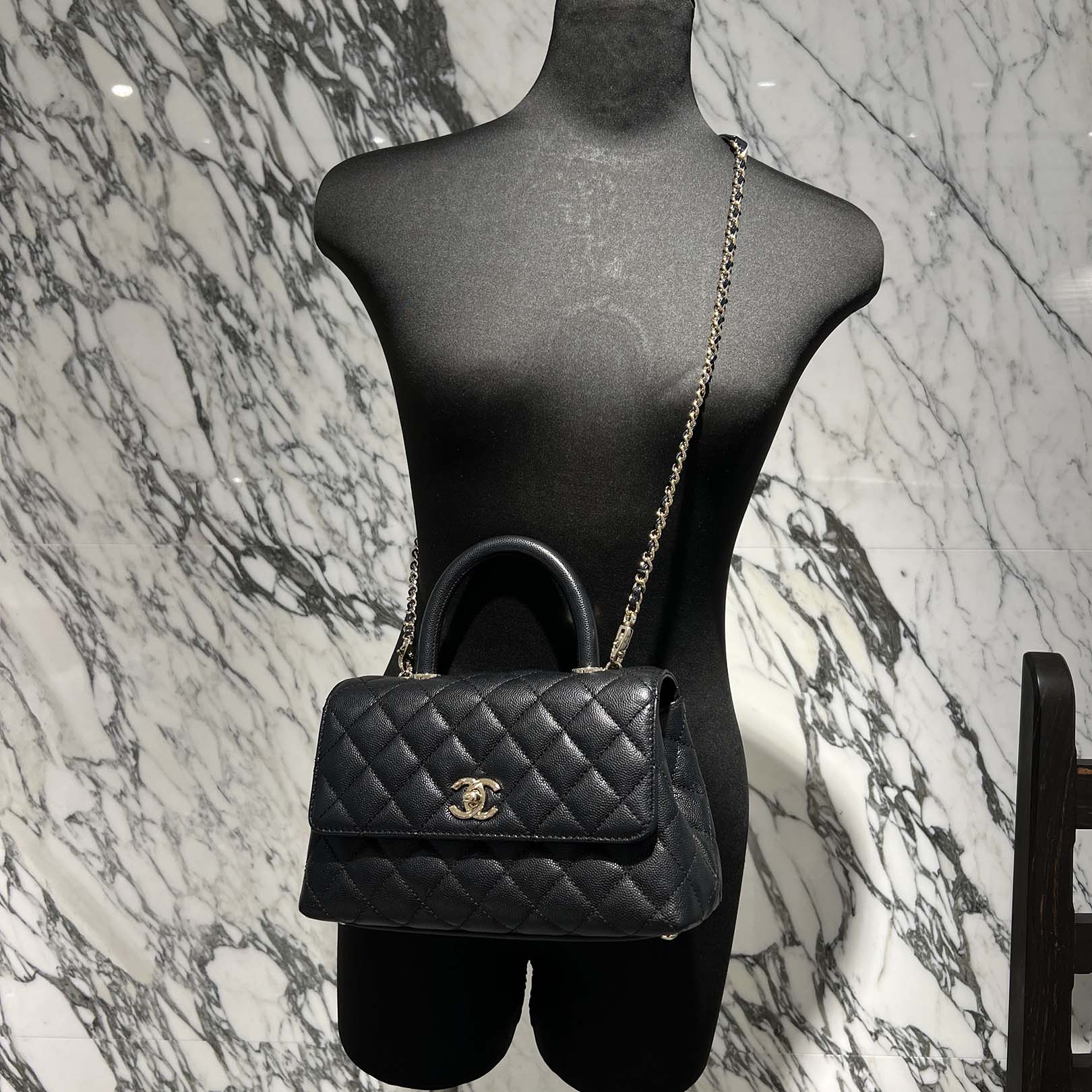 CHANEL COCO Top Handle Flap Shoulder Bag Size XS シャネル ココ