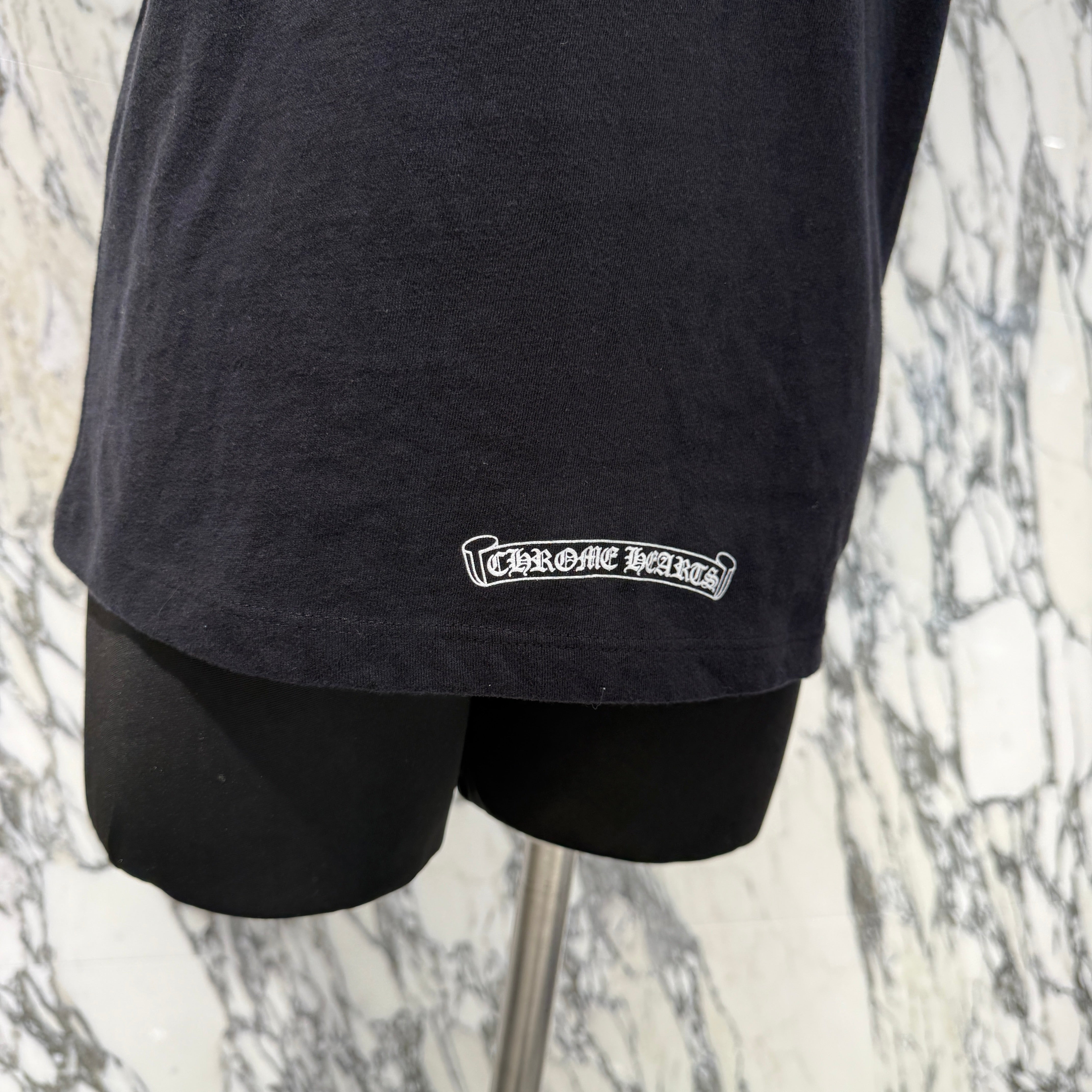 CHROME HEARTS Back Horseshoe Print Ringer Tee Size M クロムハーツ