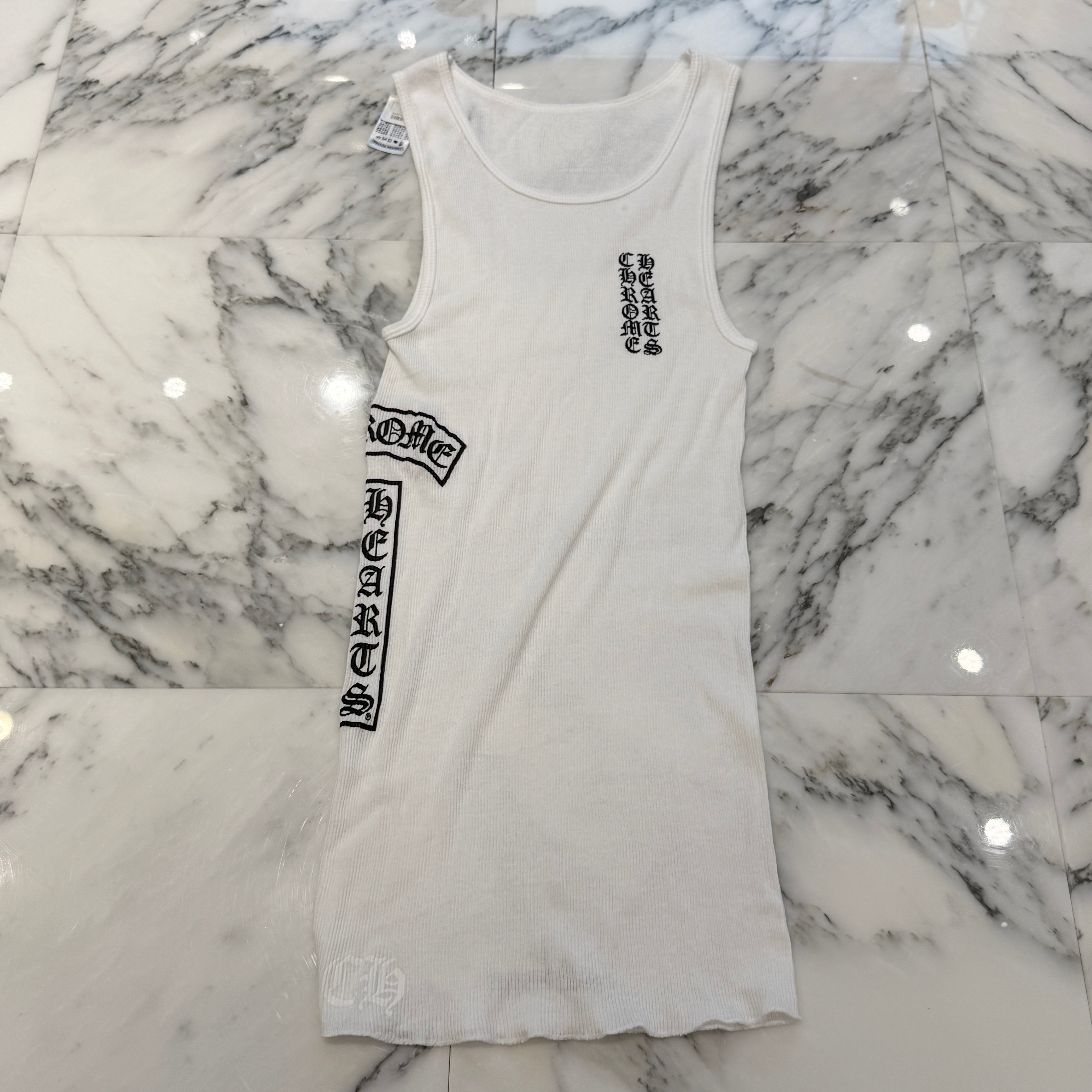 CHROME HEARTS Vertical Side Logo Tank Top Size L クロムハーツ ヴァーティカル サイドロゴ タンクトップ サイズL
