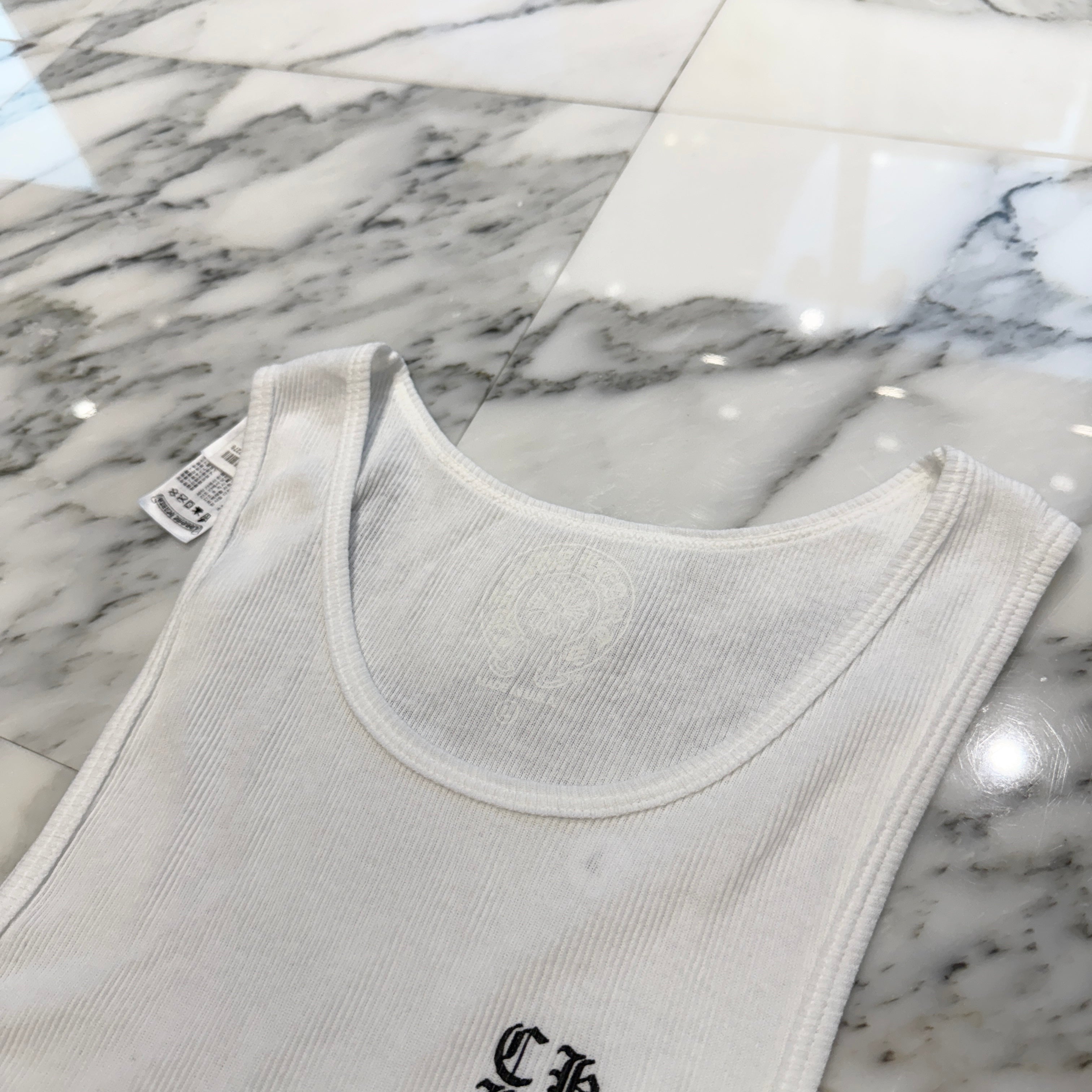 CHROME HEARTS Vertical Side Logo Tank Top Size L クロムハーツ