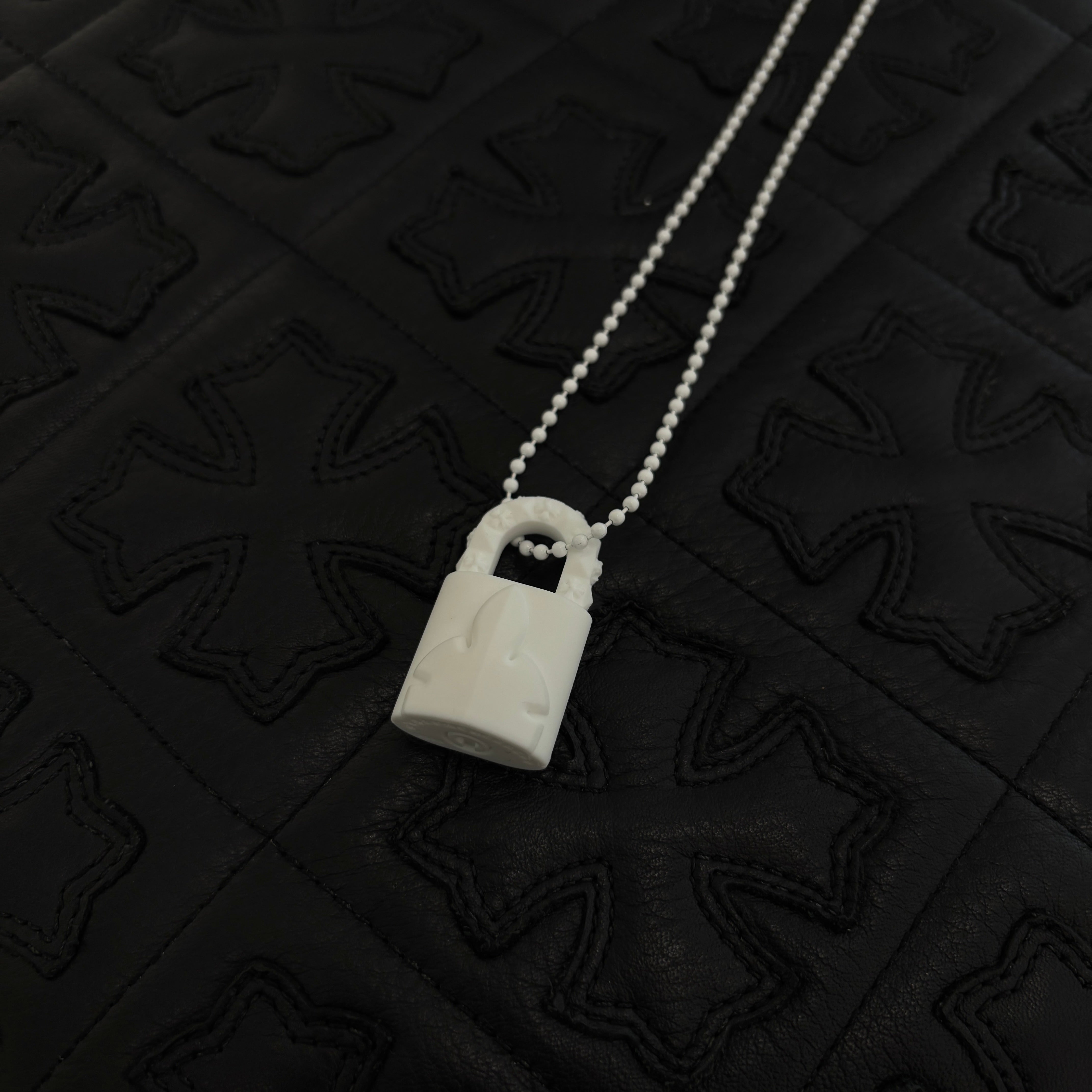 CHROME HEARTS 2023SS PADLOCK Flare Knee Silicon Rubber Necklace クロムハーツ パドロック フレアニー シリコンラバー ネックレス