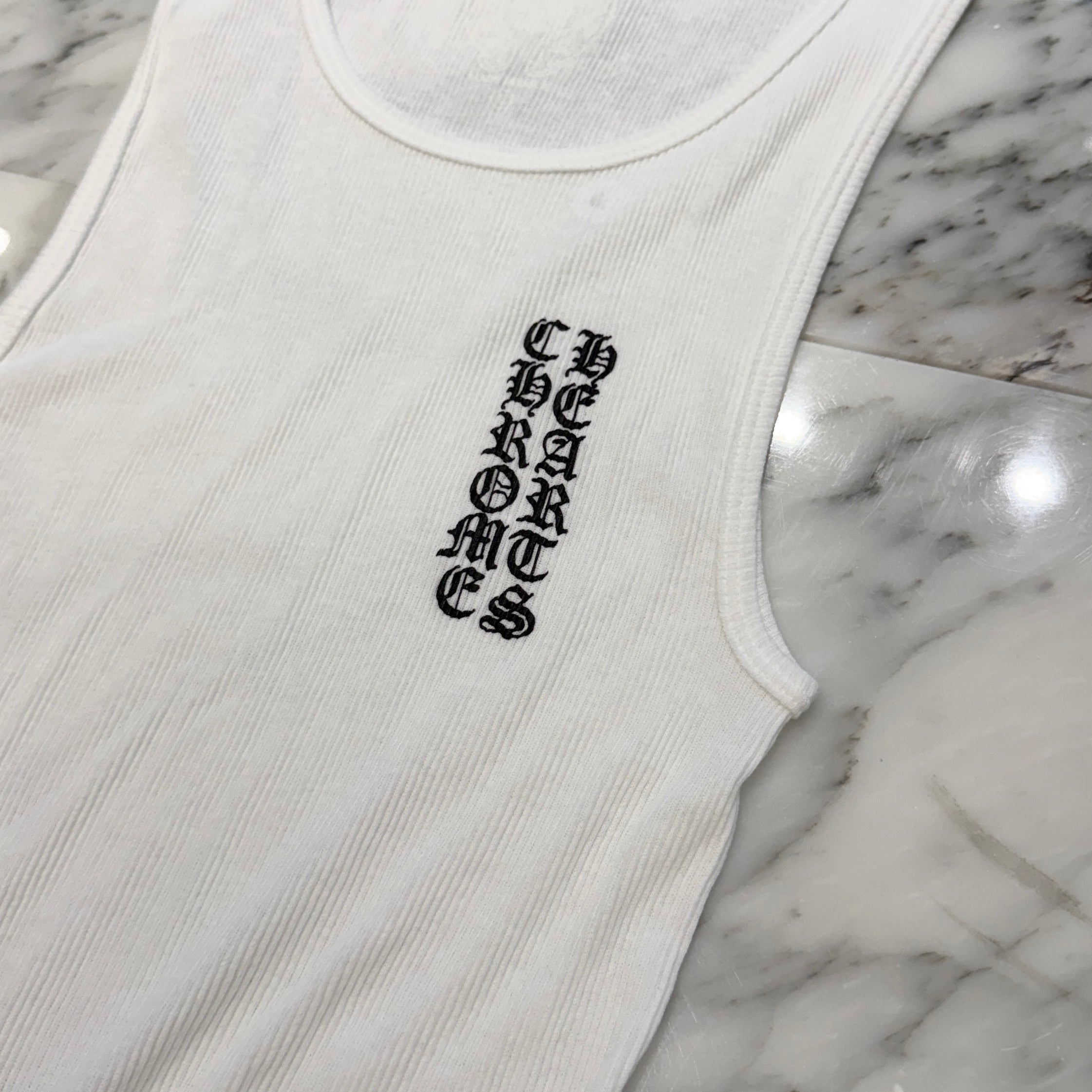 CHROME HEARTS Vertical Side Logo Tank Top Size L クロムハーツ