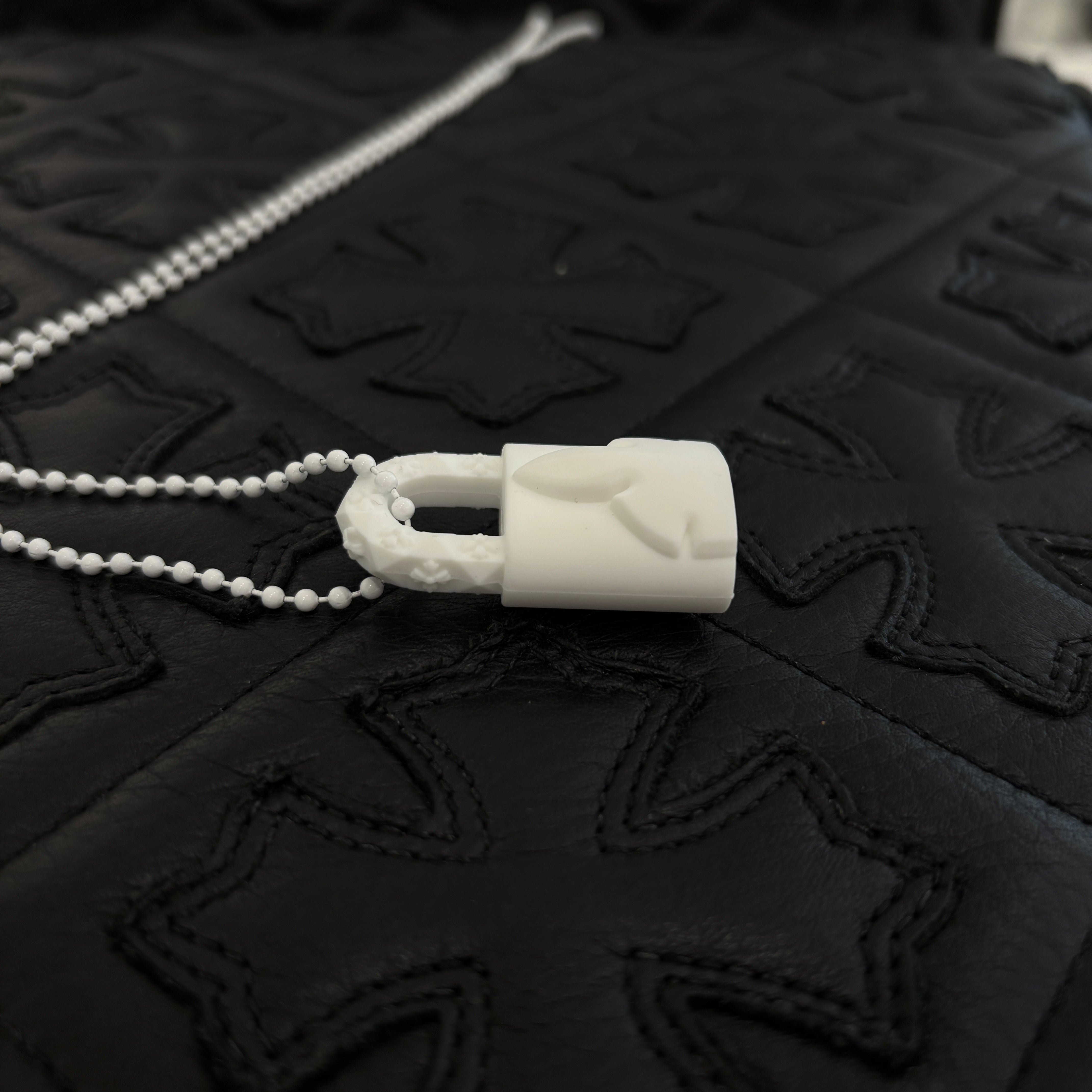 CHROME HEARTS 2023SS PADLOCK Flare Knee Silicon Rubber Necklace クロムハーツ パドロック フレアニー シリコンラバー ネックレス