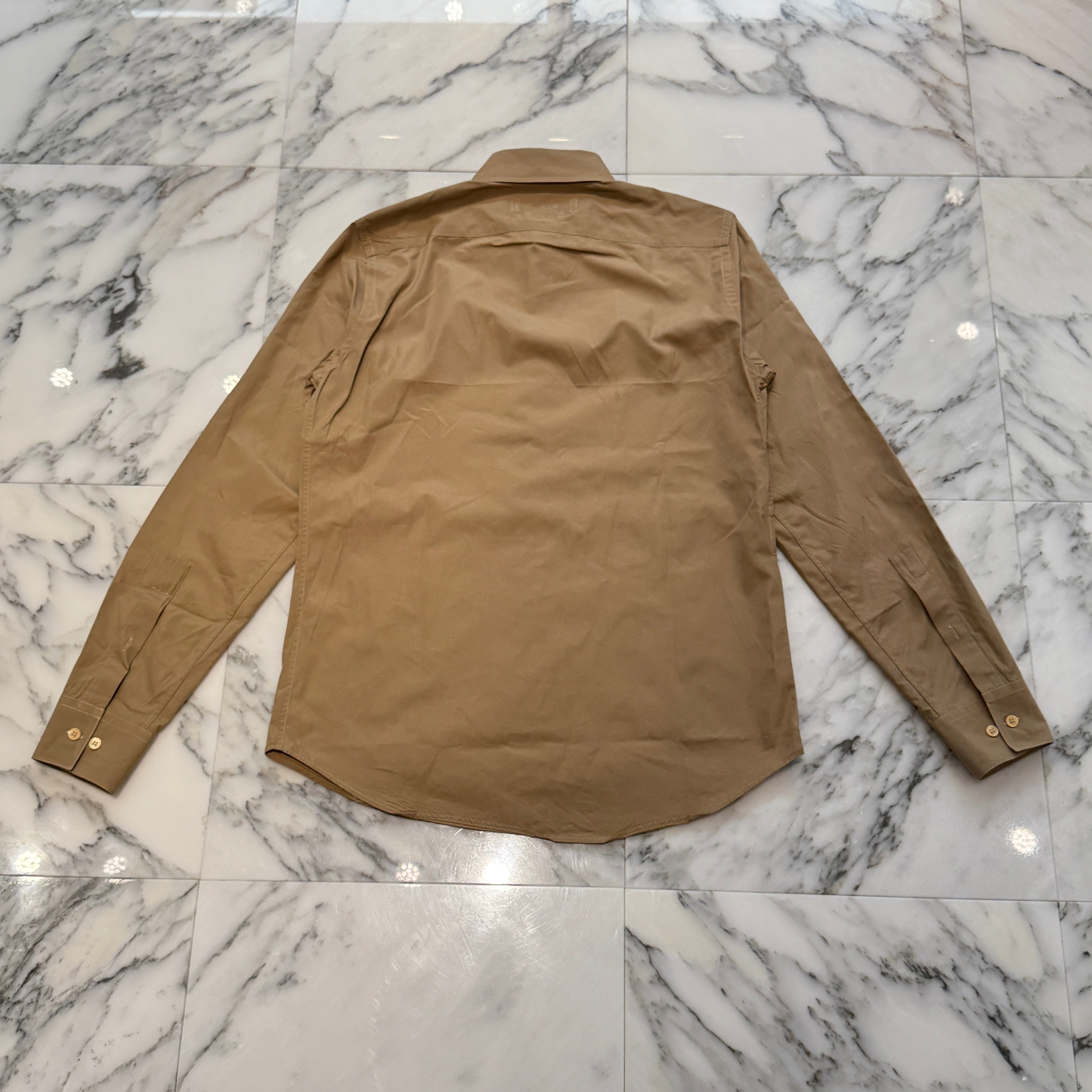 MARNI Turquoise Blue Two-Tone Cotton Shirt 25DL005844928 Size 46 マルニ ターコイズブルー ツートーン コットン シャツ サイズ46