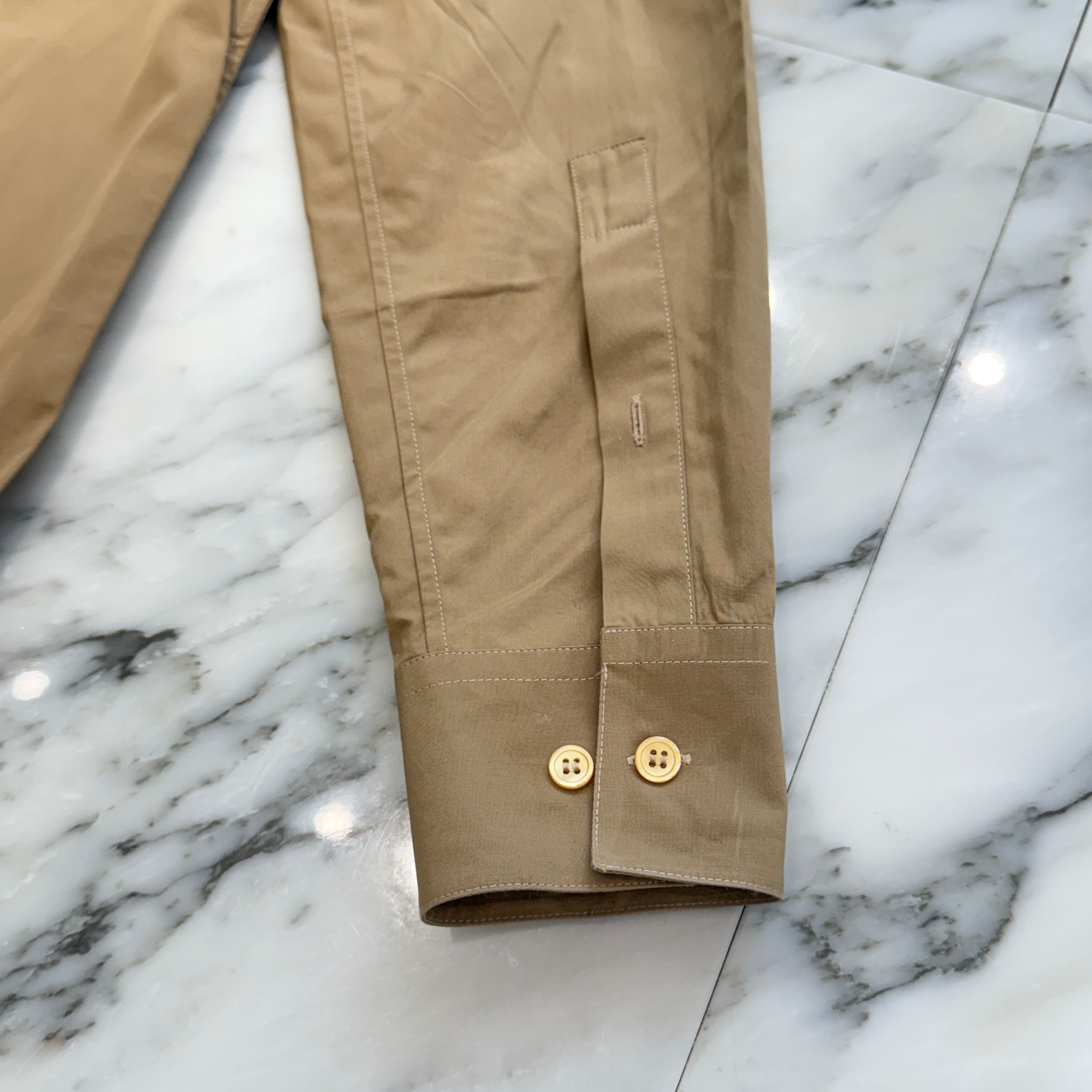 MARNI Turquoise Blue Two-Tone Cotton Shirt 25DL005844928 Size 46 マルニ ターコイズブルー ツートーン コットン シャツ サイズ46